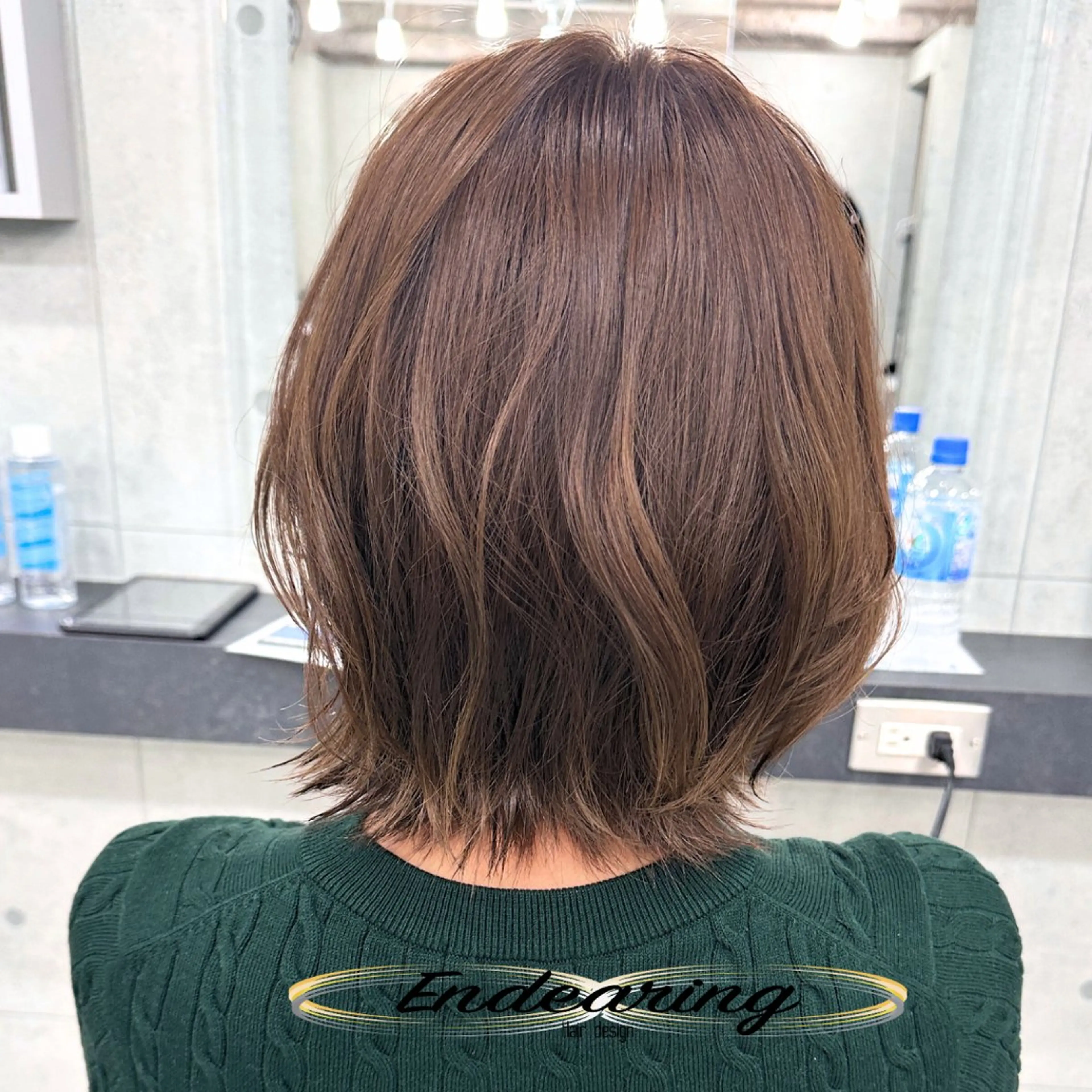 カラー 透明感カラー オリーブカラー カット ヘアカラー Endearing 銀座/レイヤーカットのヘアスタイル