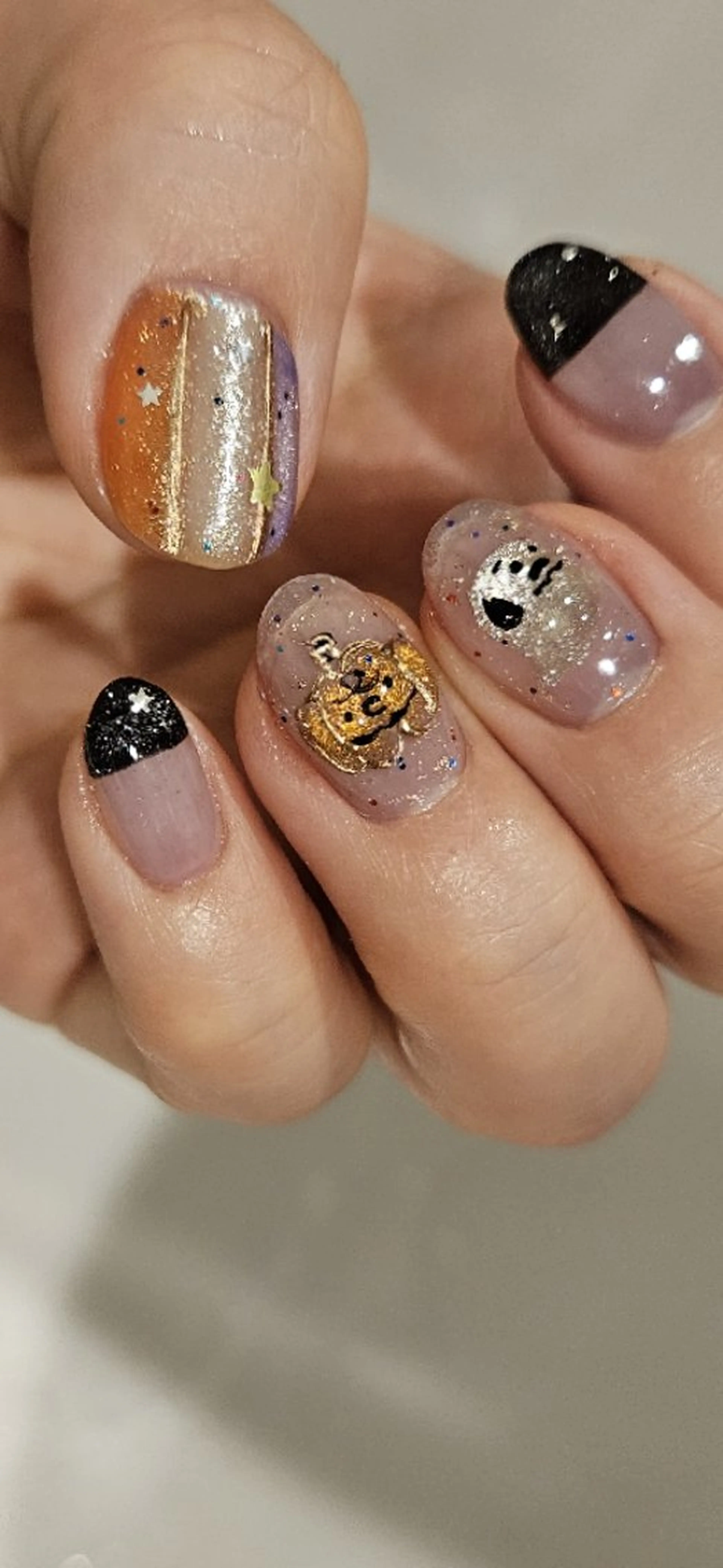 ネイル ハロウィン ハンドネイル shellnail さなえのネイルデザイン