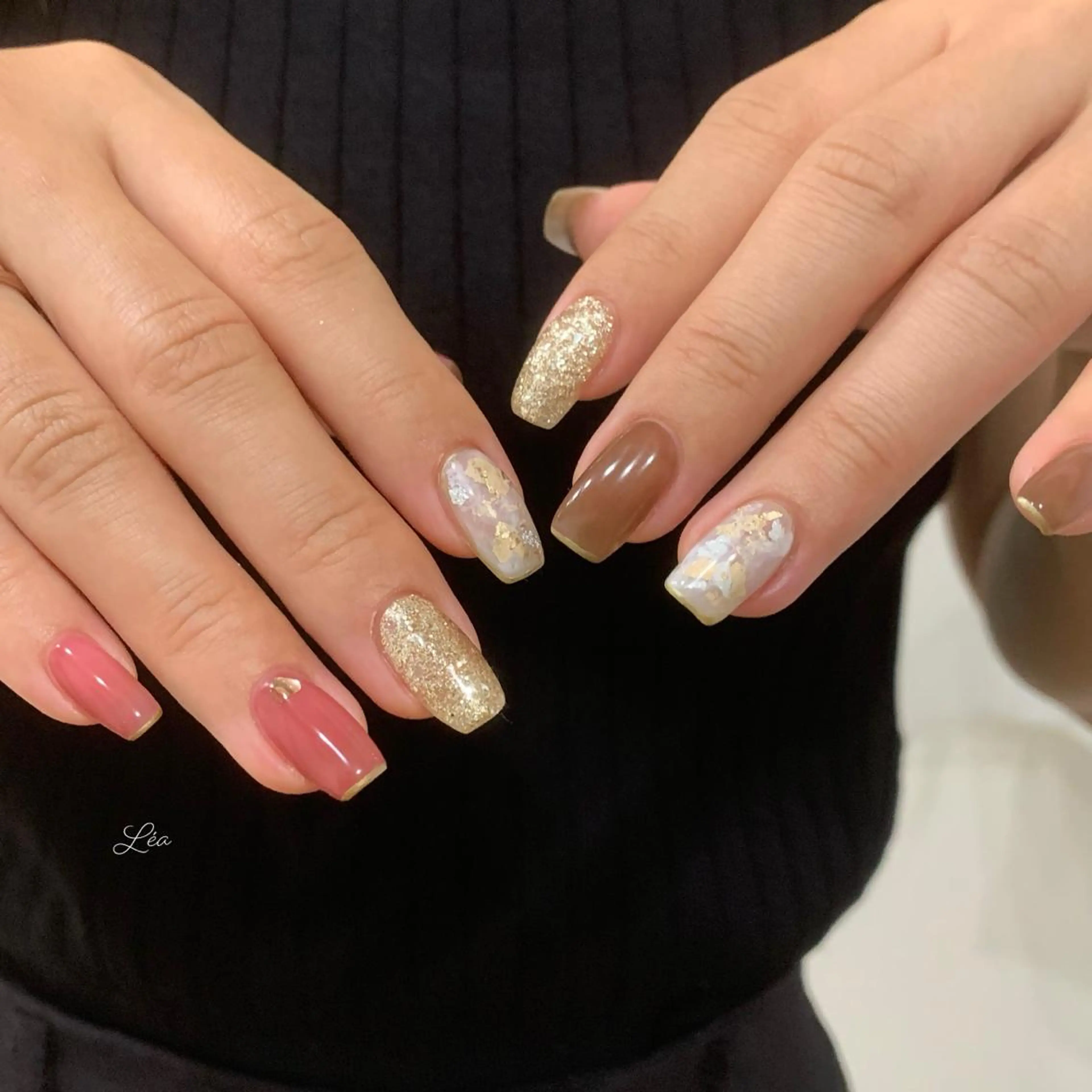 ネイル ジェルネイル 持ち込み パラジェル ソフトジェル Léa nailのネイルデザイン