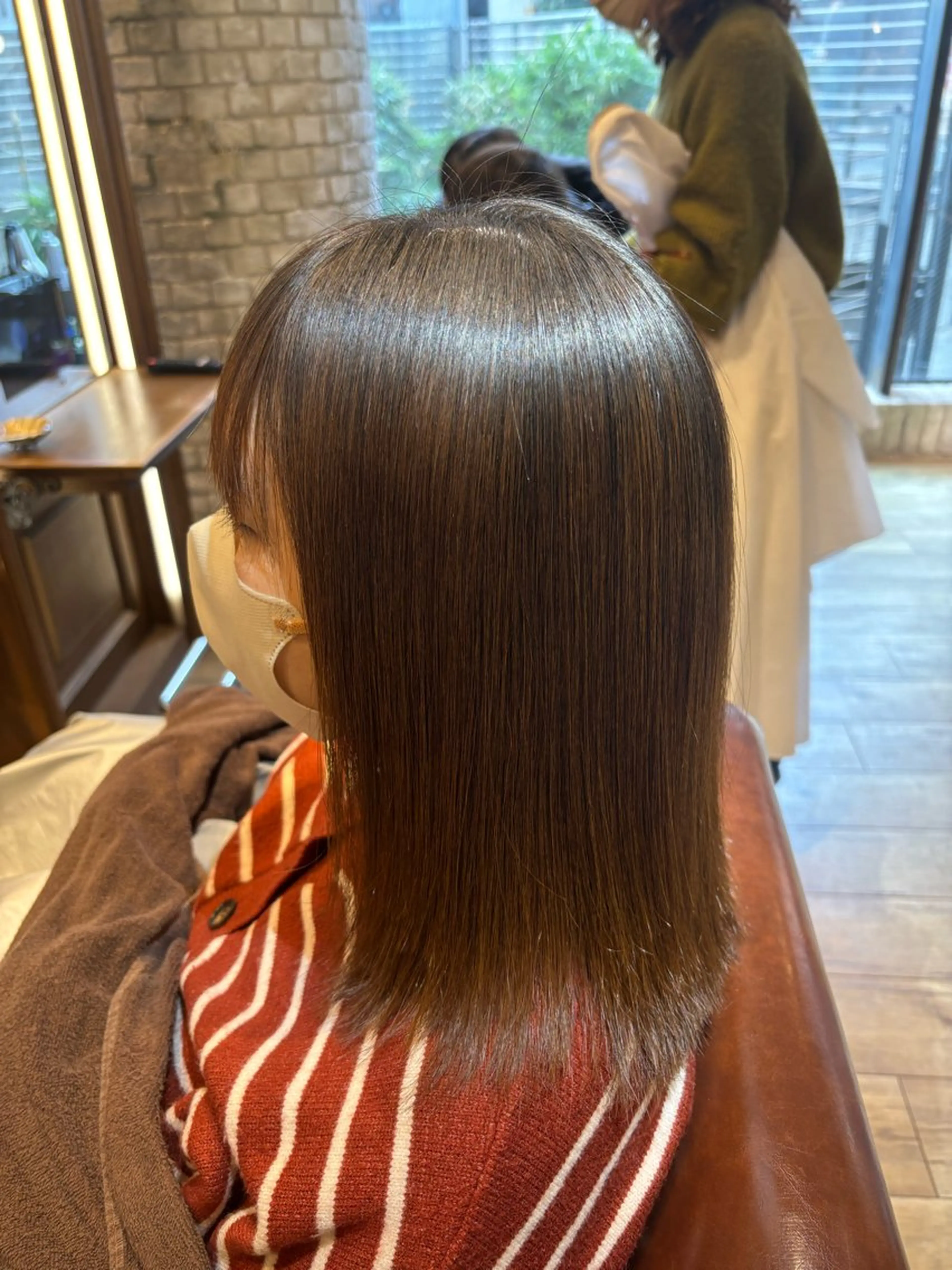 ミディアム カラー ヘアアレンジ 縮毛矯正 トリートメント 縮毛矯正特化⭐️艶髪 髪質改善　熊野未来のヘアスタイル