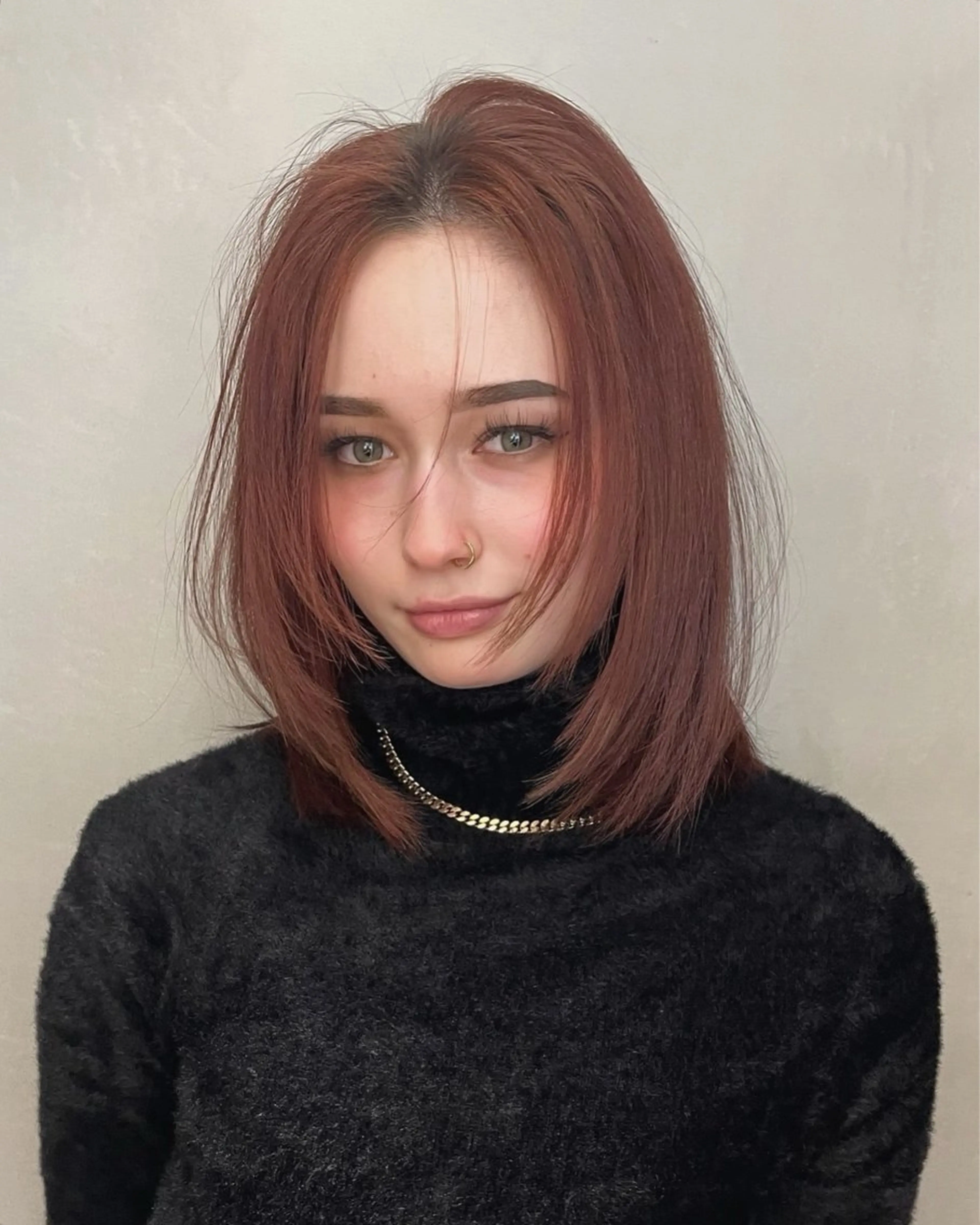 ミディアム カラー ブリーチ ハイトーンカラー ボブ 髪質改善 韓国風ヘア カット ヘアカラー トリートメント レイヤー/ブリーチ ♥️【木坂 桃歌】のヘアスタイル