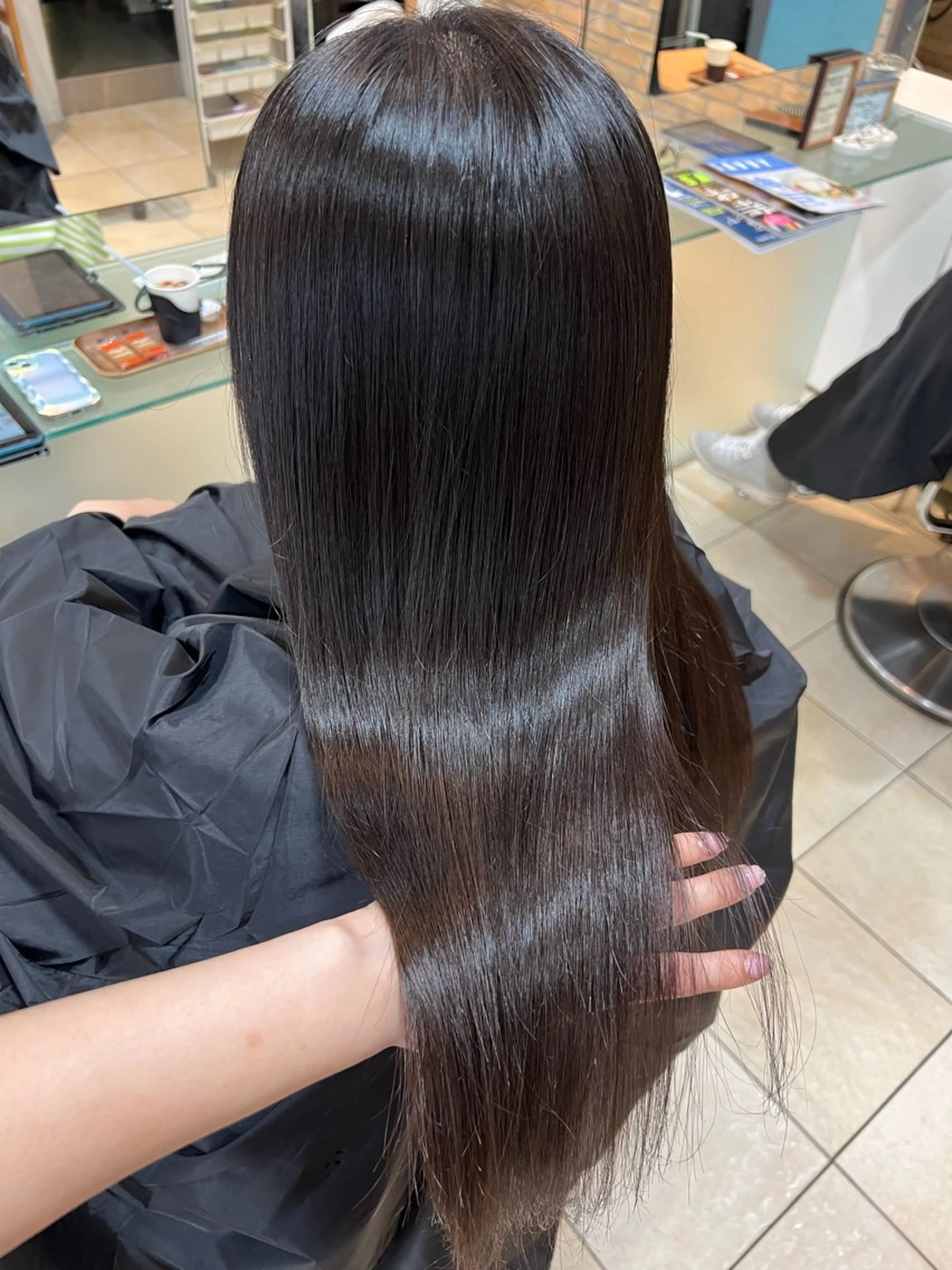 ロング カラー カット ヘアカラー トリートメント 竹添 有梨沙のヘアスタイル