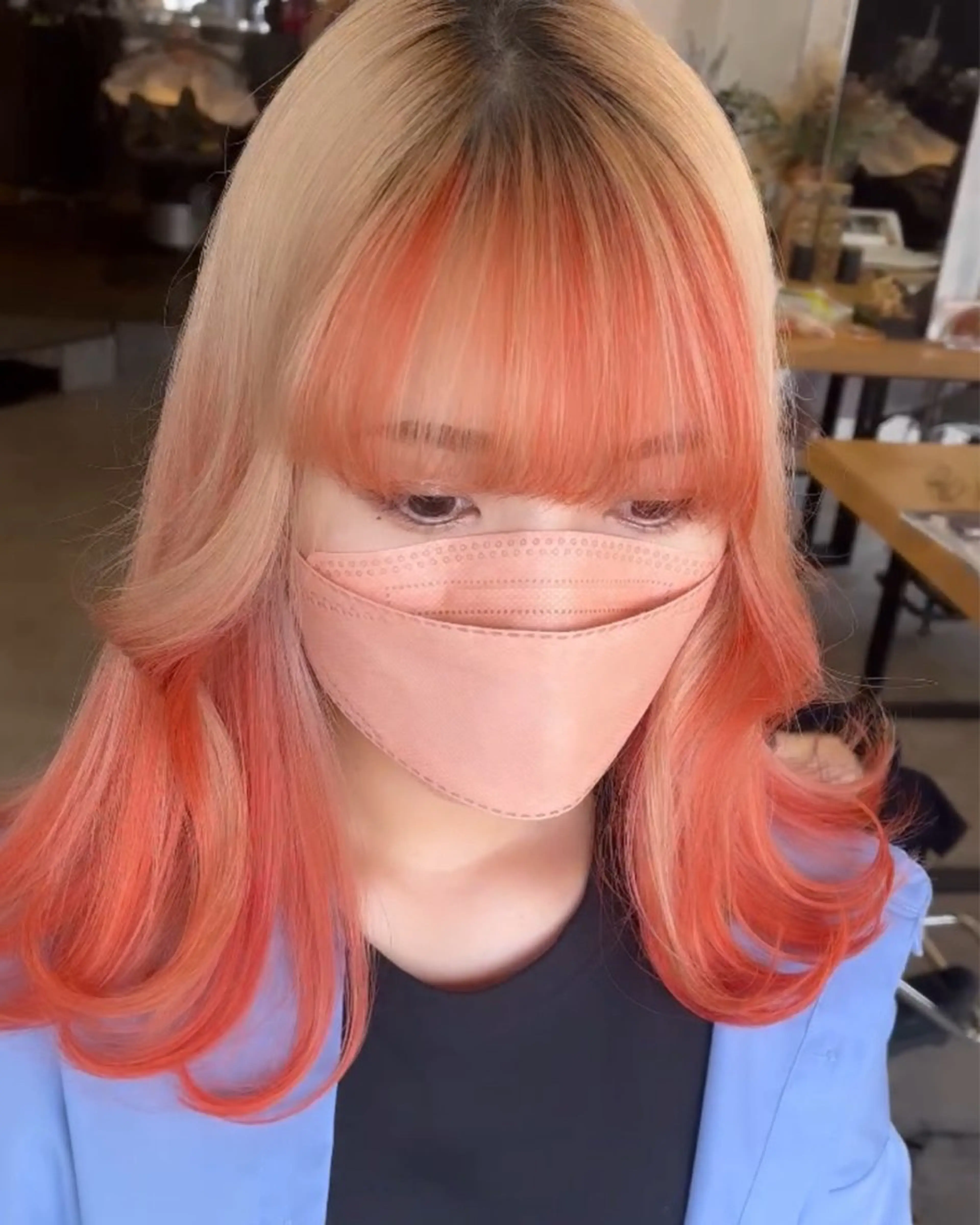 ミディアム ヘアカラー hair studio nico…所属・シモイケ ルアのヘアスタイル