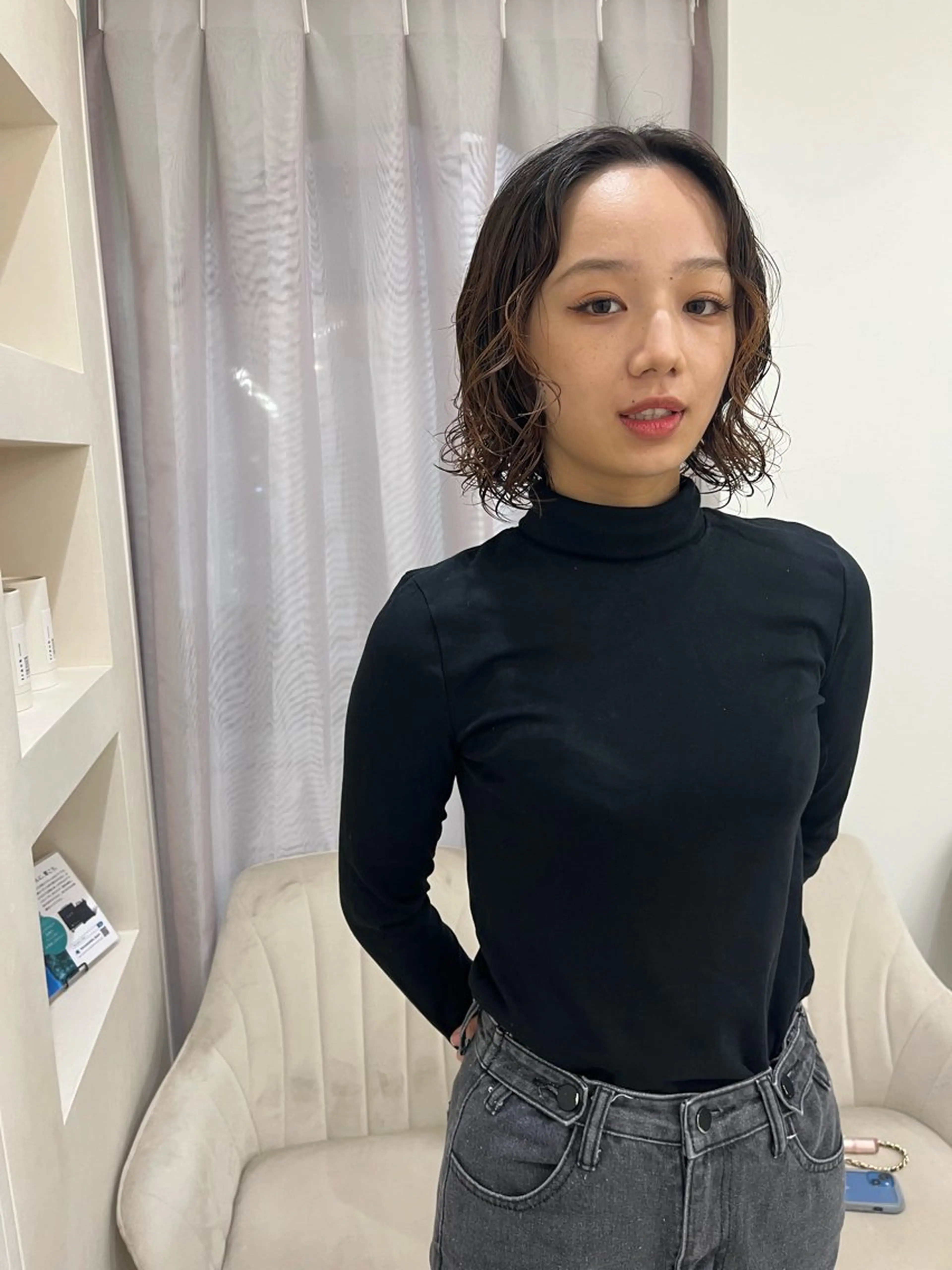 ショート パーマ カット パーマ トリートメント 松村 澪里のヘアスタイル