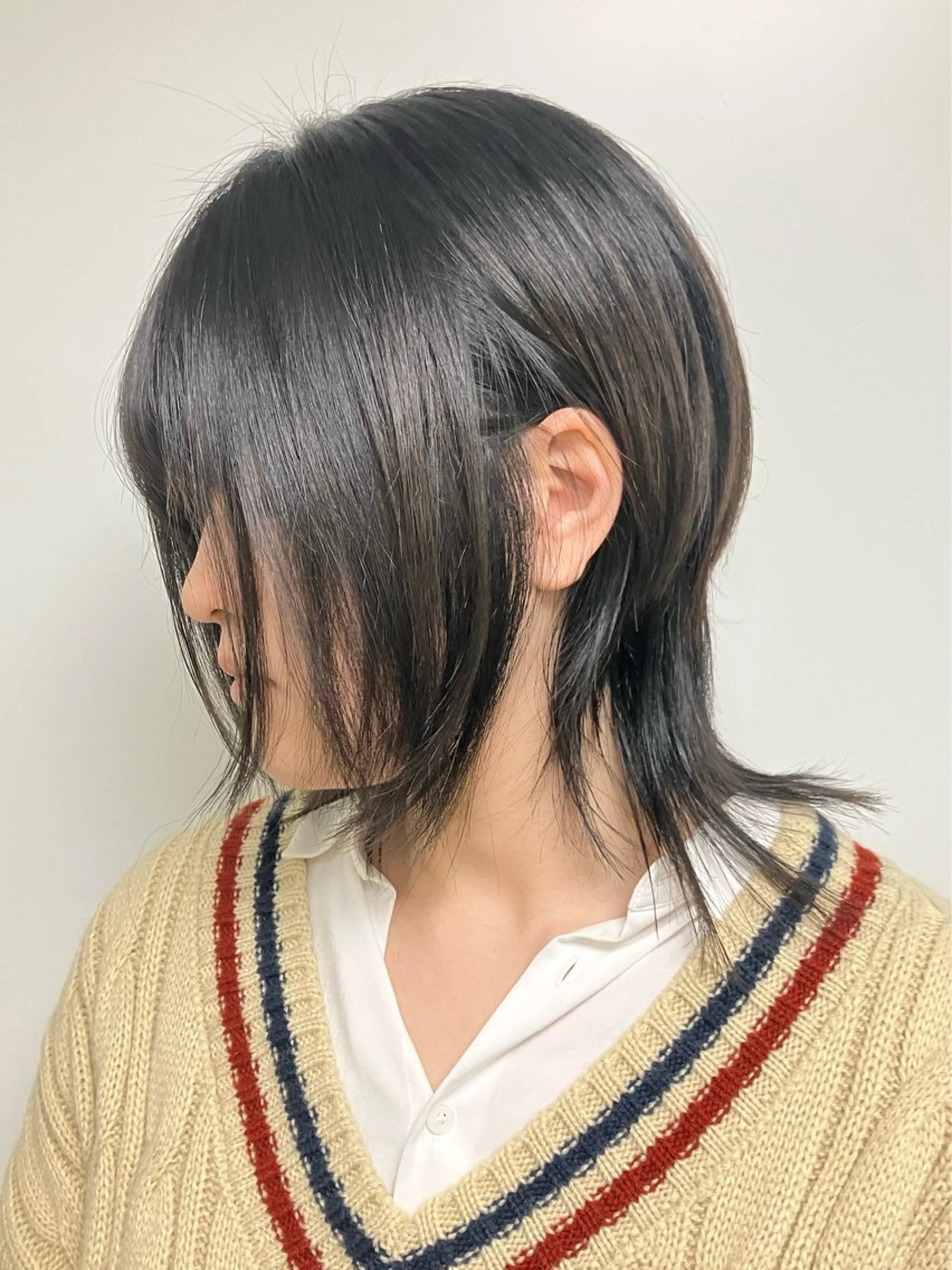 ミディアム ショートボブ ミディアムレイヤー ボブ レイヤーカット 似合わせカット moriofromlondon原宿本店所属・fumikaブリーチ /ウルフのヘアスタイル