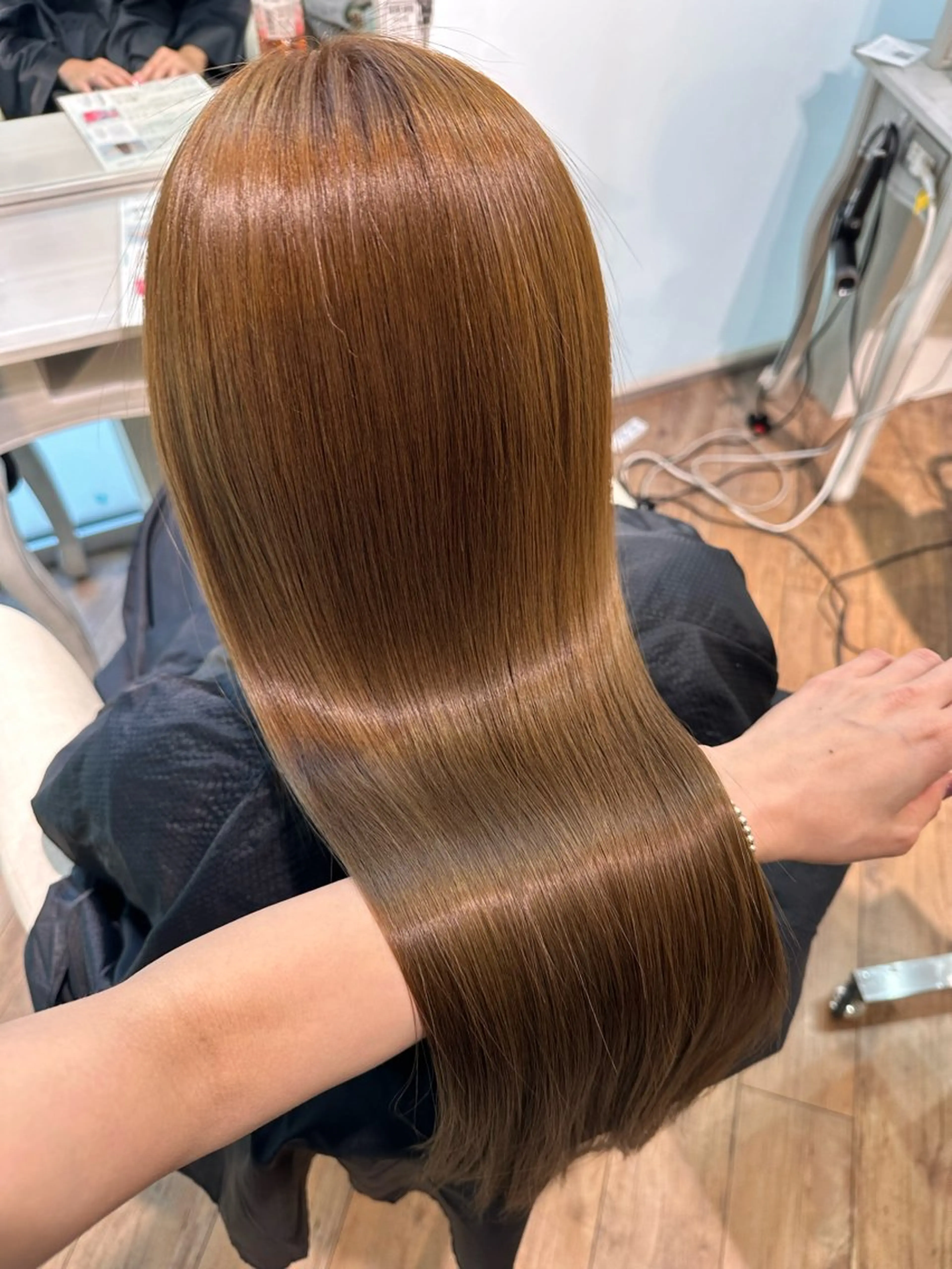 ロング カラー 髪質改善 トリートメント ヘアカラー トリートメント 🧸プルエクステ❤︎ ネイルKAO🧸のヘアスタイル