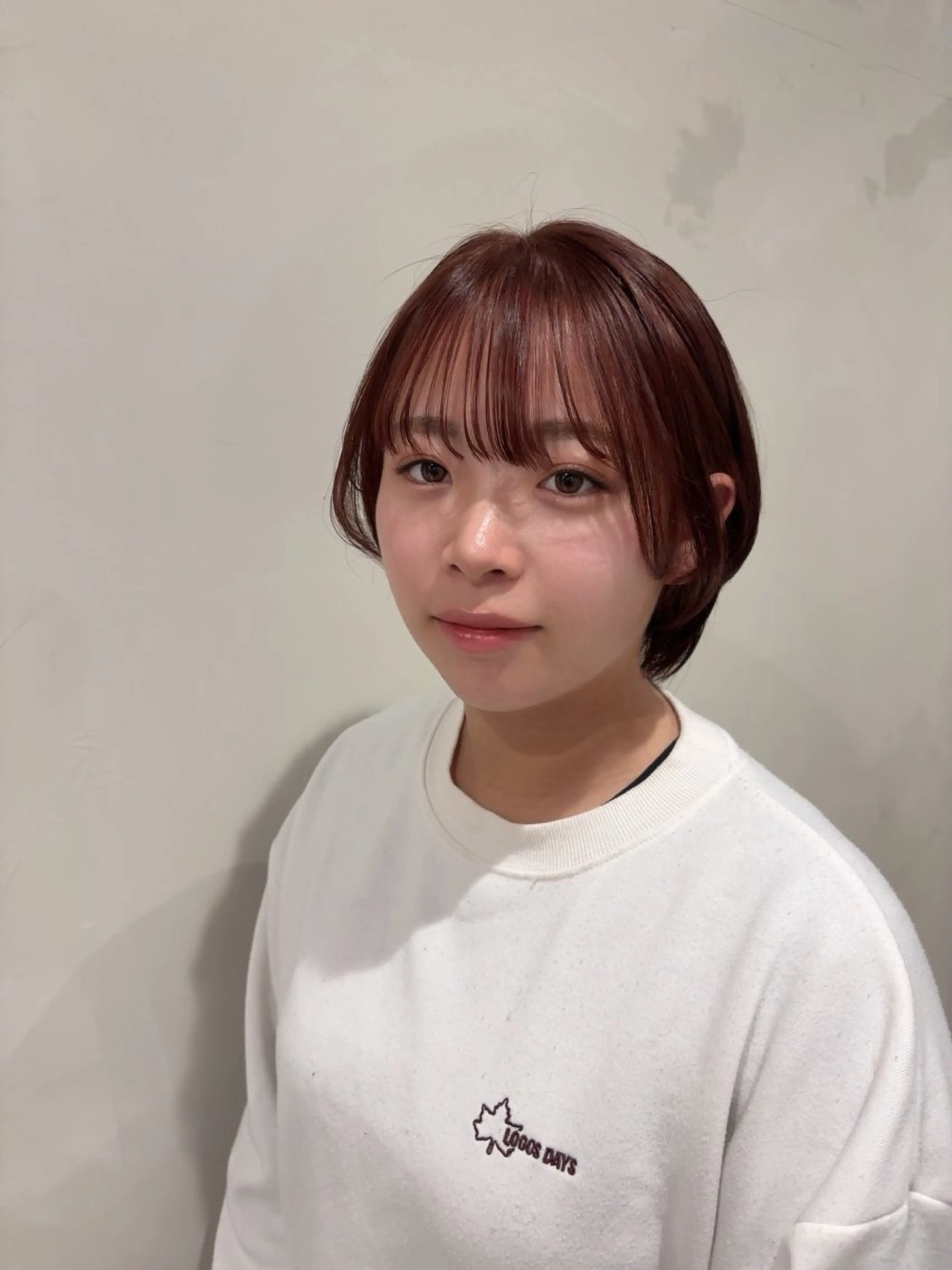 カラー ブラウンカラー ピンクカラー 多田 愛梨のヘアスタイル