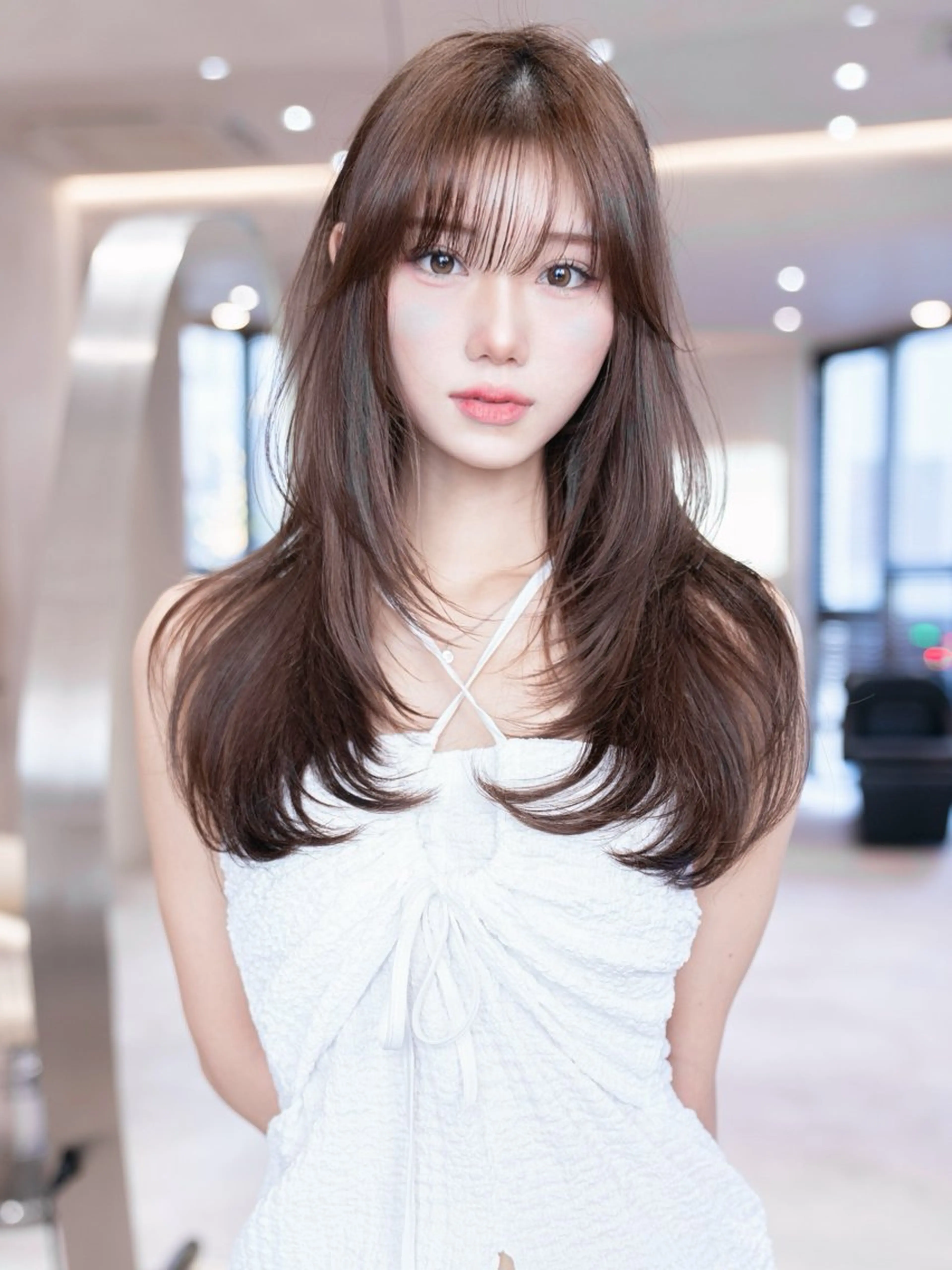 ロング カラー カット ヘアカラー トリートメント 渋谷🎀透明感カラー レイヤー/mikuのヘアスタイル