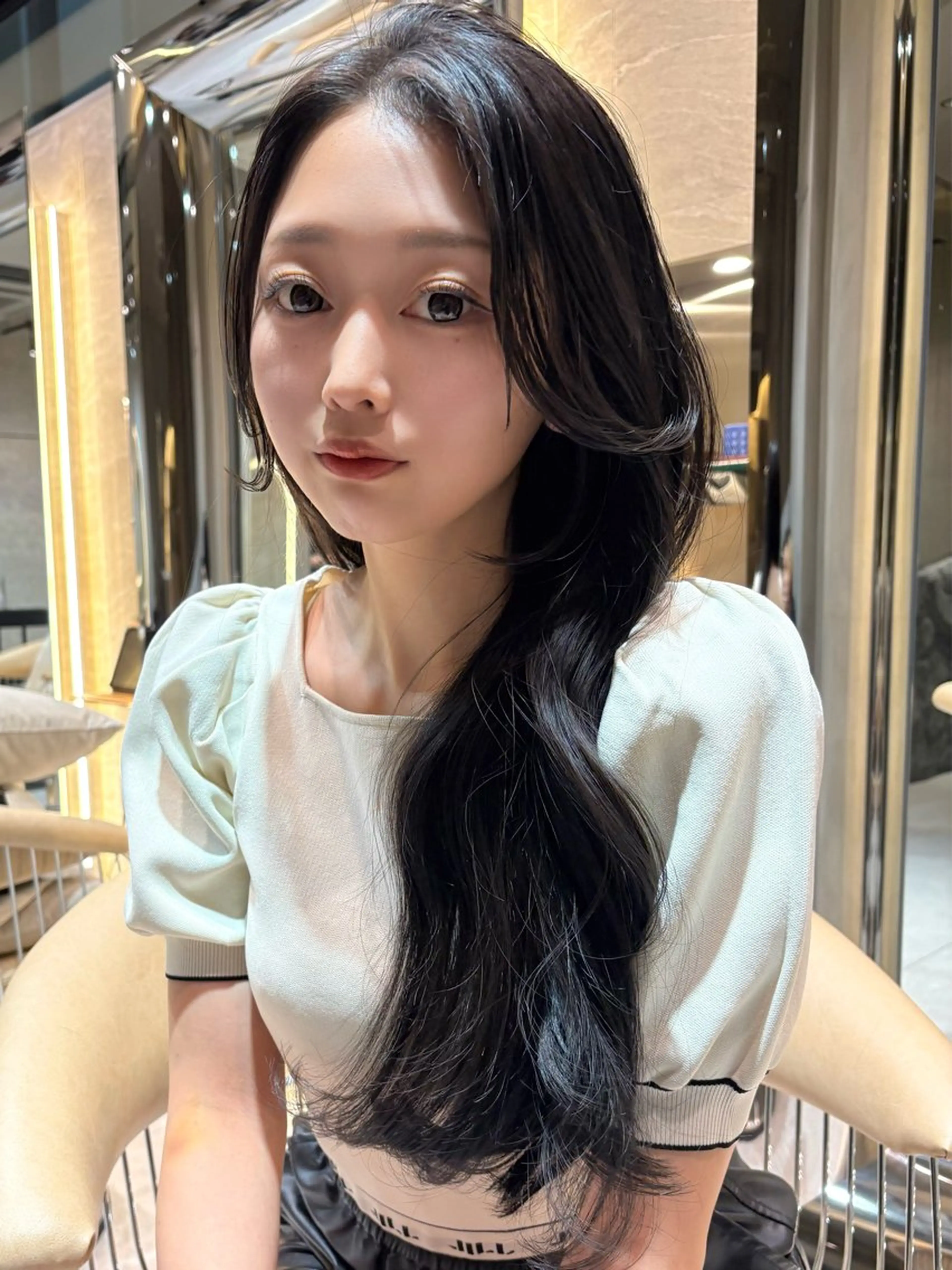 ロング カラー パーマ カット トリートメント 髪質改善　ANFINI 仙台所属・仙台Ｉ韓国レイヤー Ｉ髪質改善Ｉ伊藤拓海のヘアスタイル