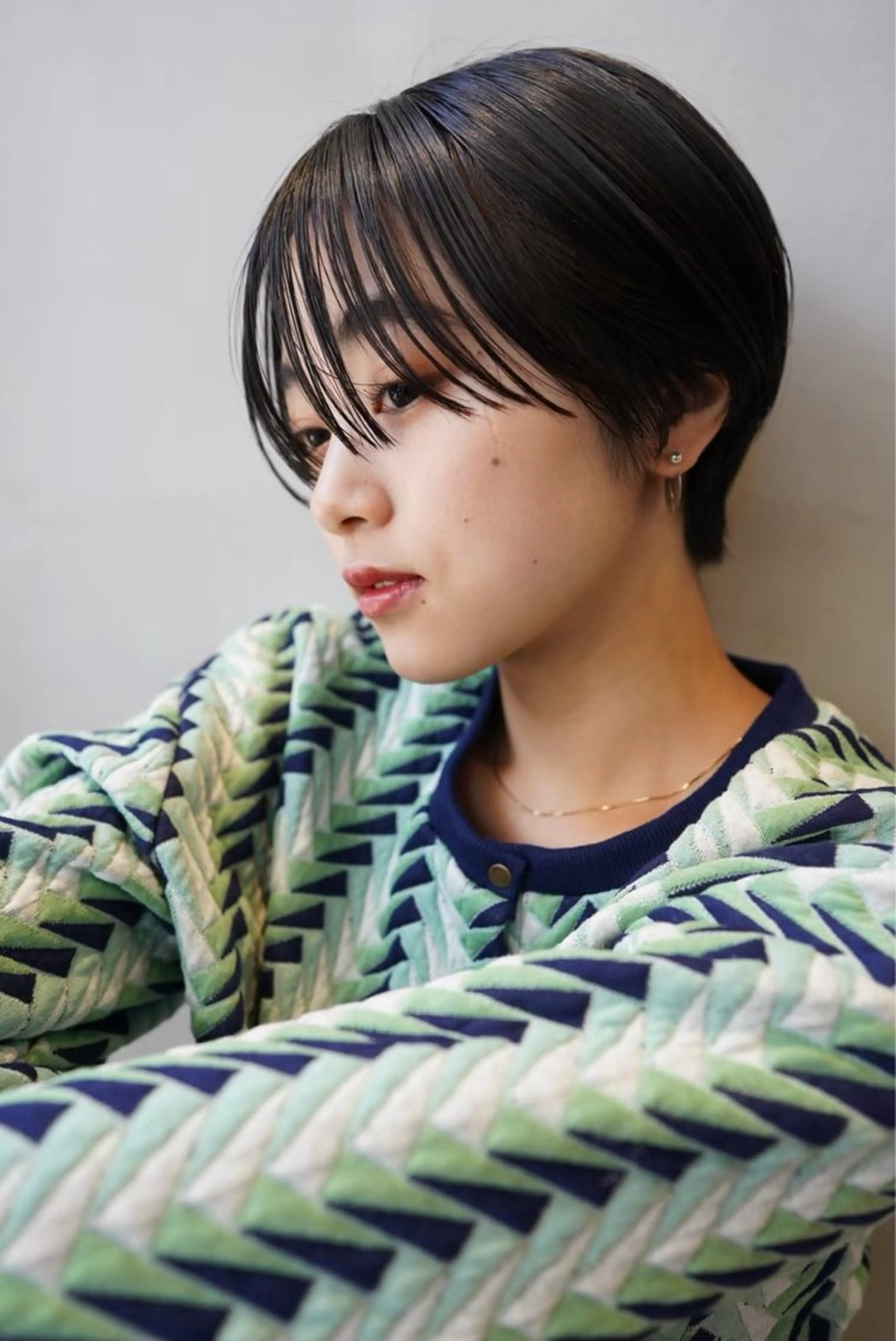 ショート カット トリートメント effect横浜所属・切りっぱなしボブ/ 艶カラー/綾莉のヘアスタイル