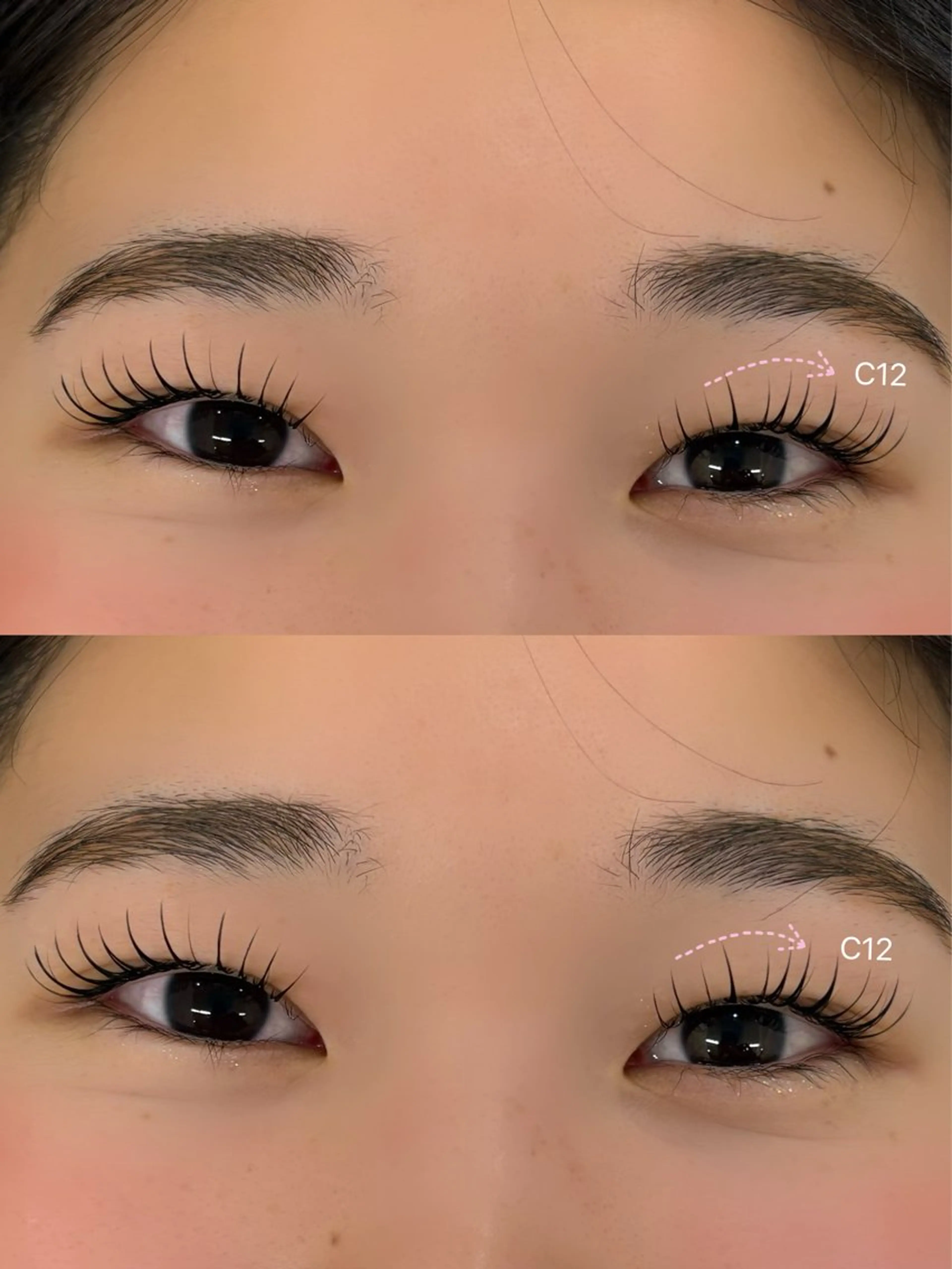 マツエク・マツパ Cカール エサージュ町田店所属・🌷ecarg町田 みく🌷無料モデルのマツエク・マツパデザイン