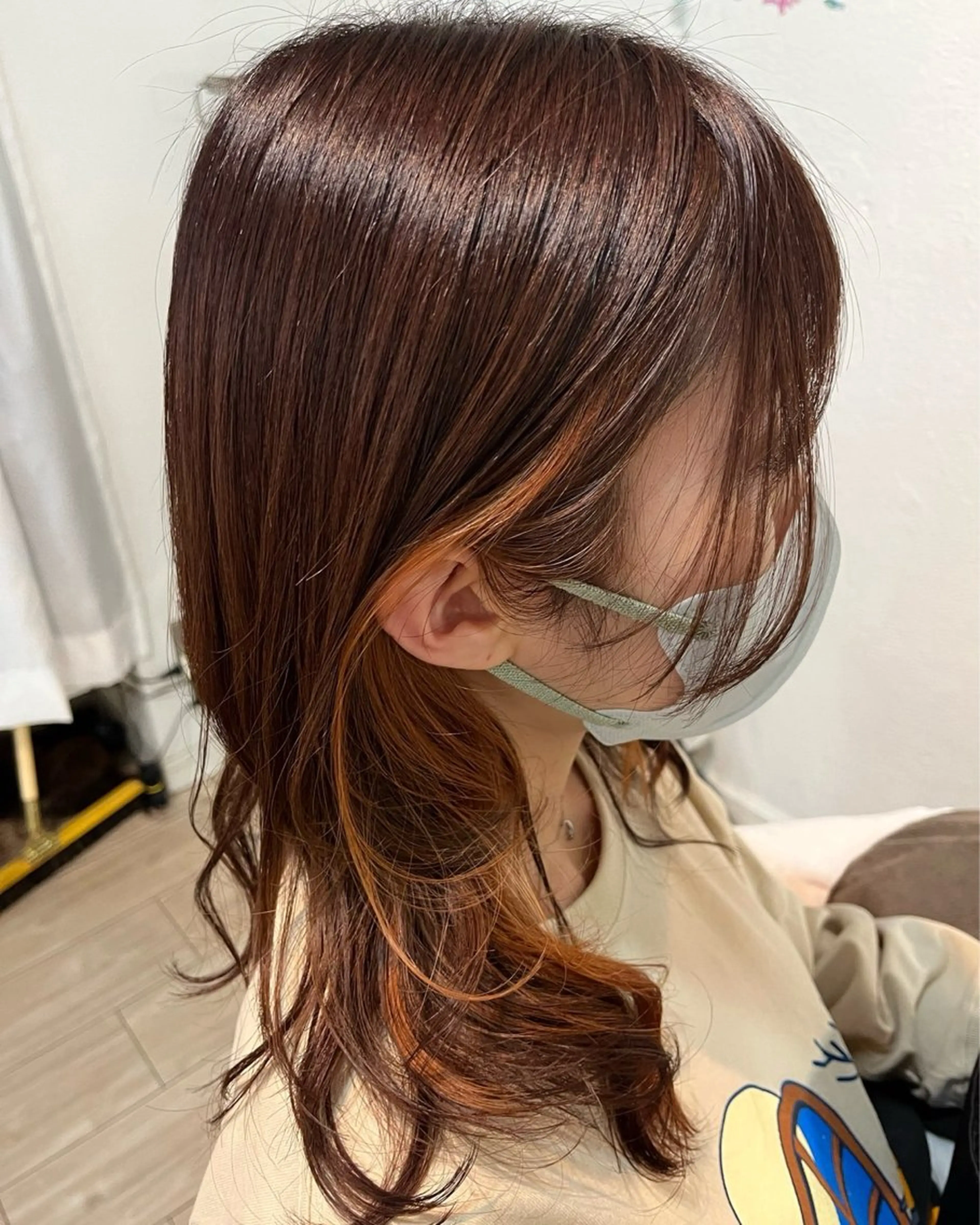 ミディアム カット ヘアカラー 🫧縮毛矯正🫧 菊地しおんのヘアスタイル