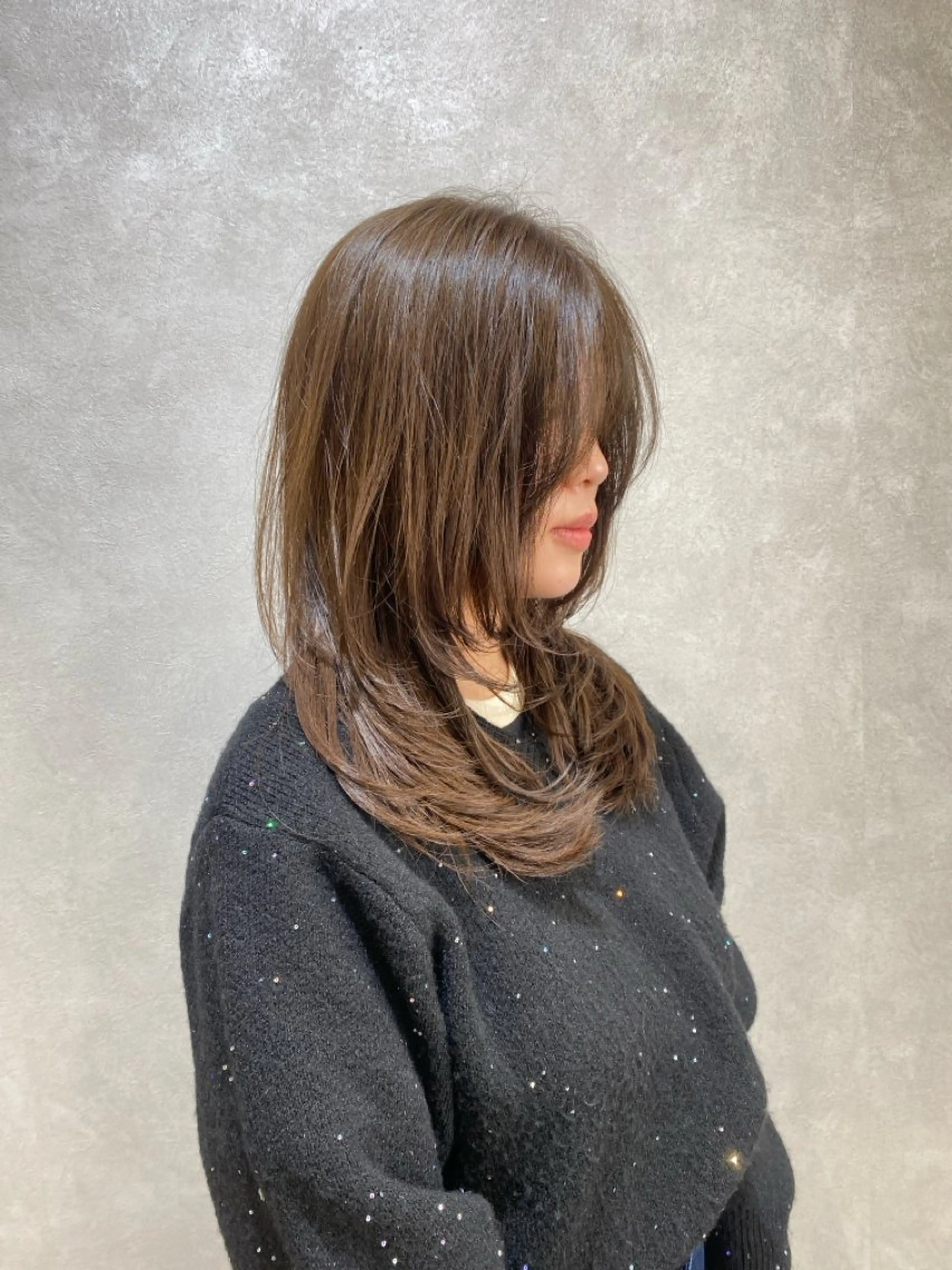 セミロング カット ヘアカラー 髪質改善/レイヤー 🫧山本勇輝🫧のヘアスタイル