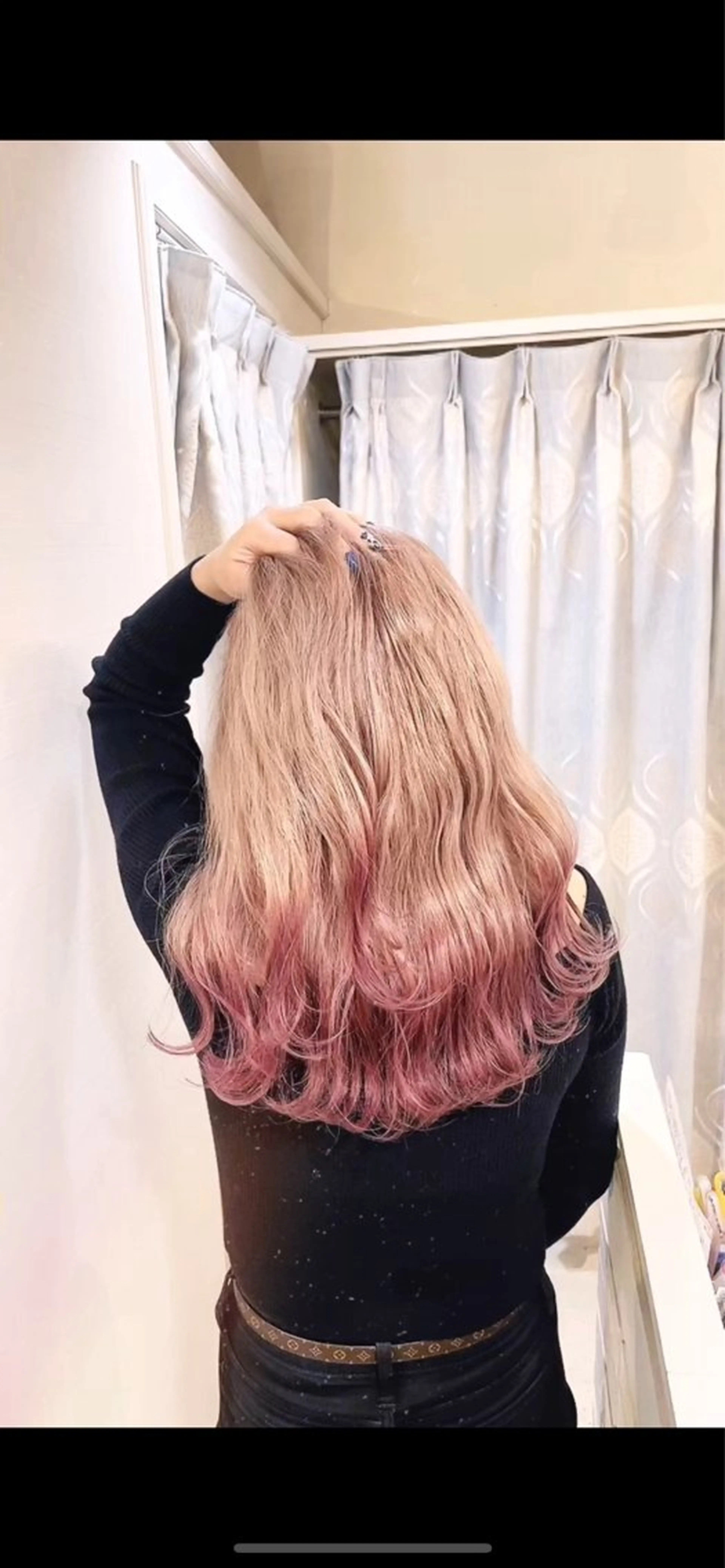 ロング カラー グラデーションカラー ピンクカラー ヘアカラー カラー特化美容師 なかもと たつひろのヘアスタイル