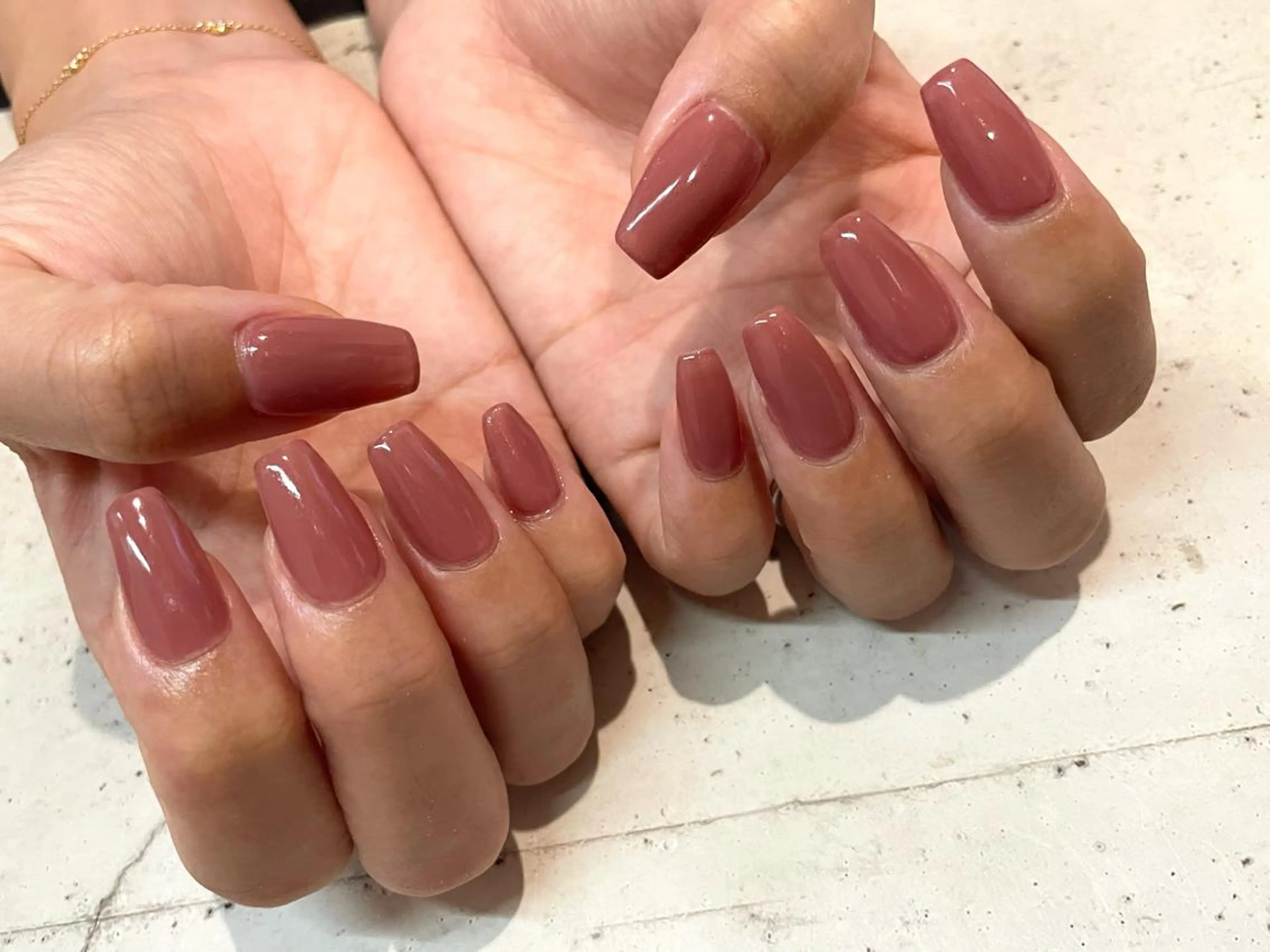 シンプルネイル💅🏼ワンカラーorラメグラの写真
