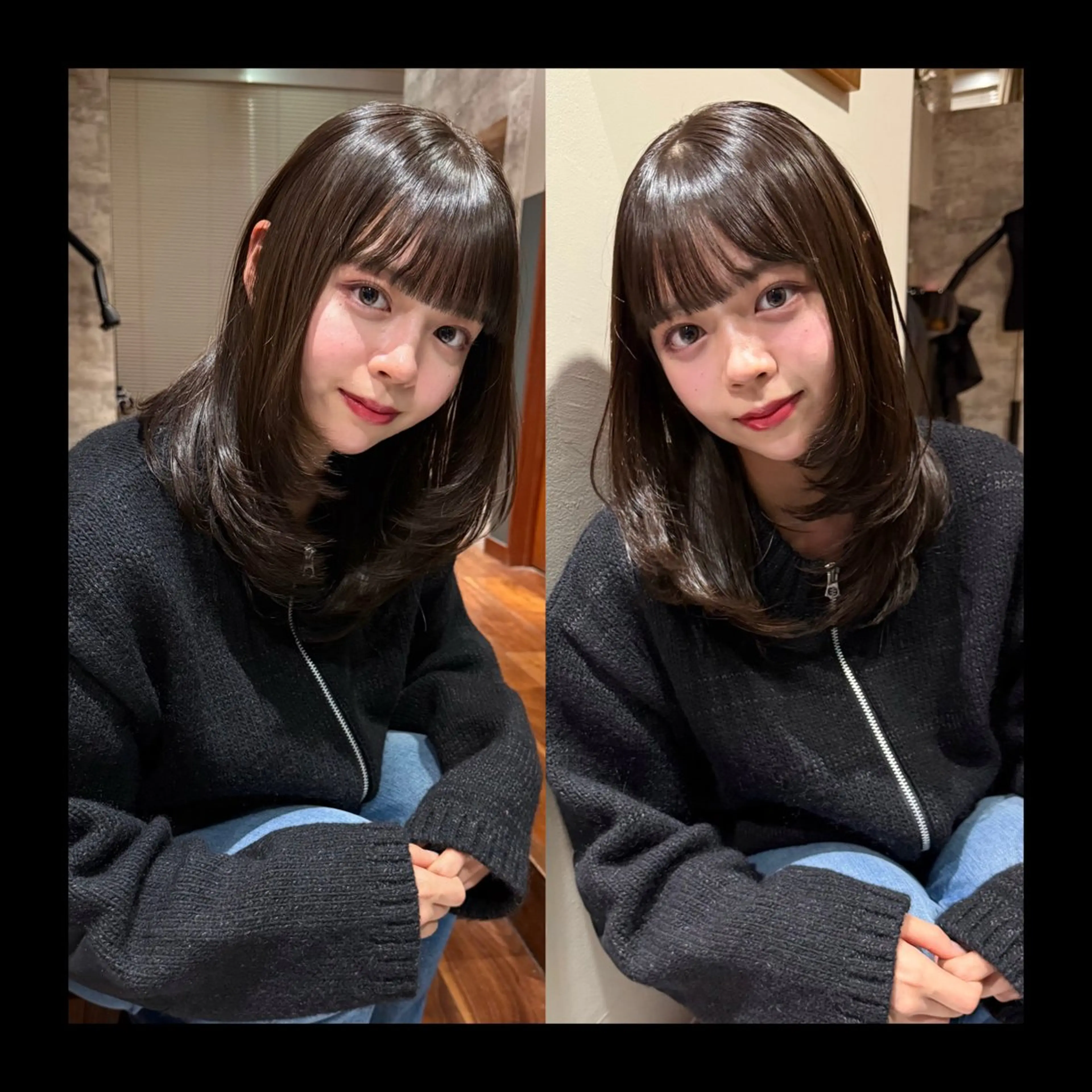 ミディアム カラー カット ヘアカラー トリートメント mai / linoah˚✧のヘアスタイル