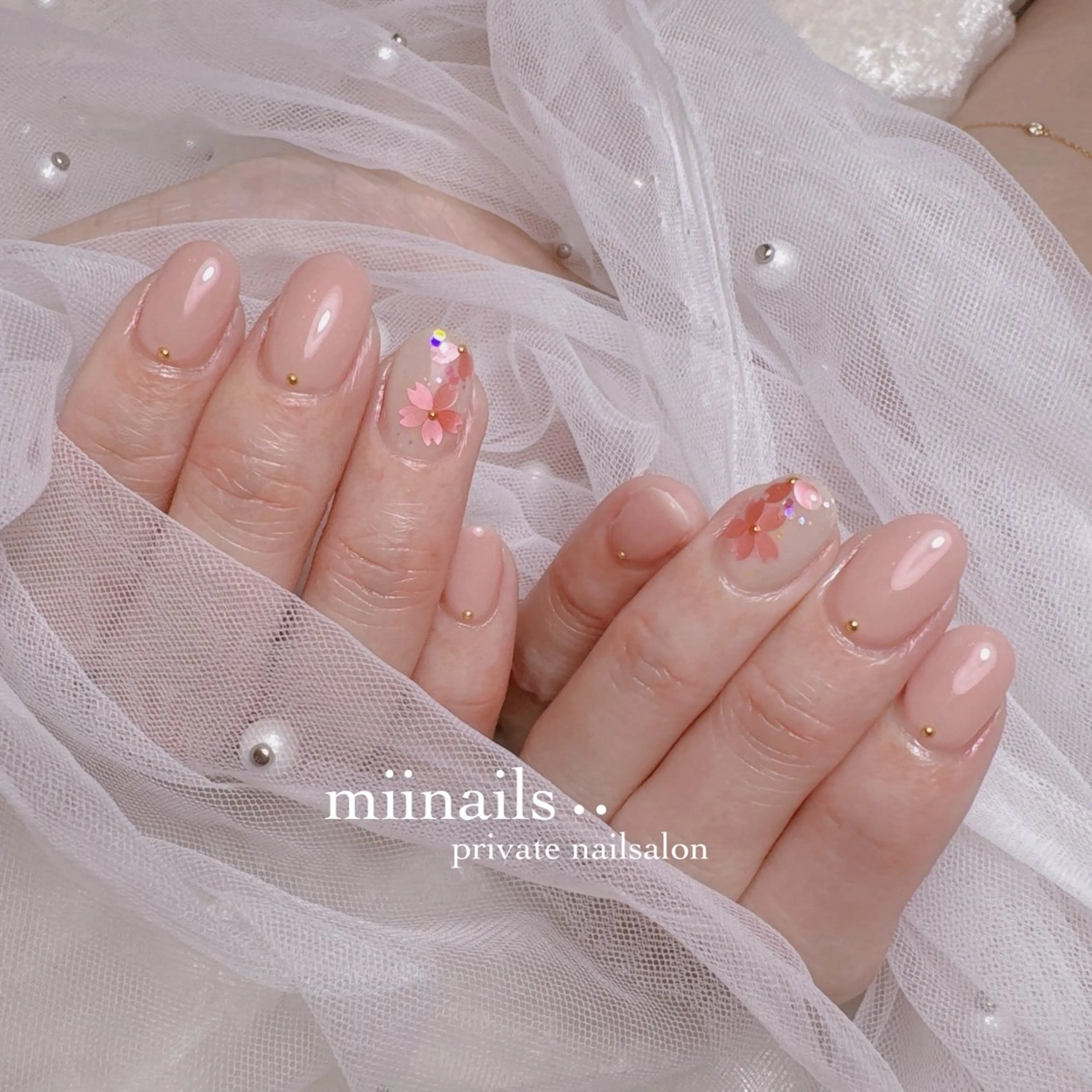 ネイル 韓国ネイル マグネットネイル ワンホンネイル ハンドネイル nailsalon miinailsのネイルデザイン