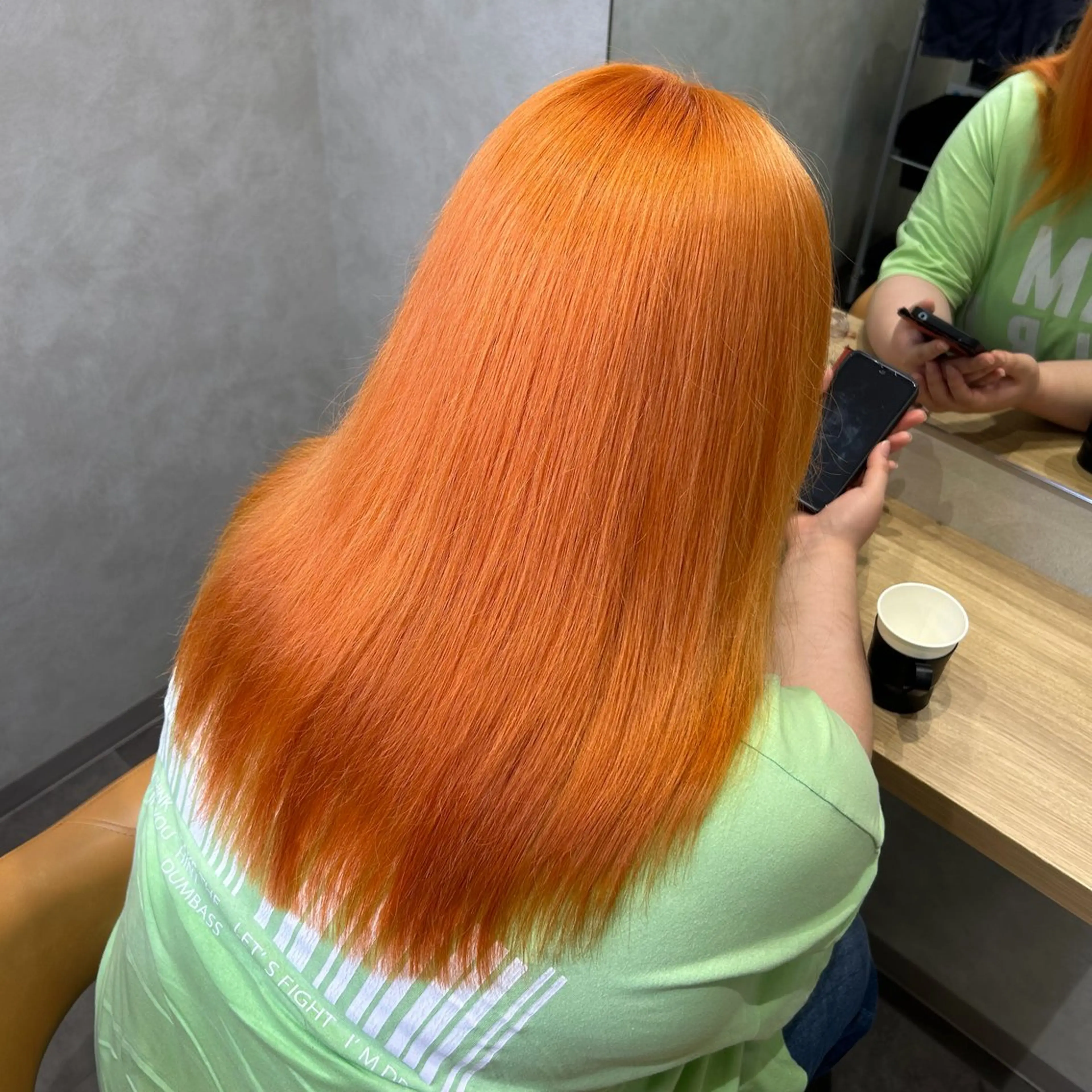 ミディアム カラー オレンジ ✨艶髪/ハイトーン /大籠リュウのヘアスタイル