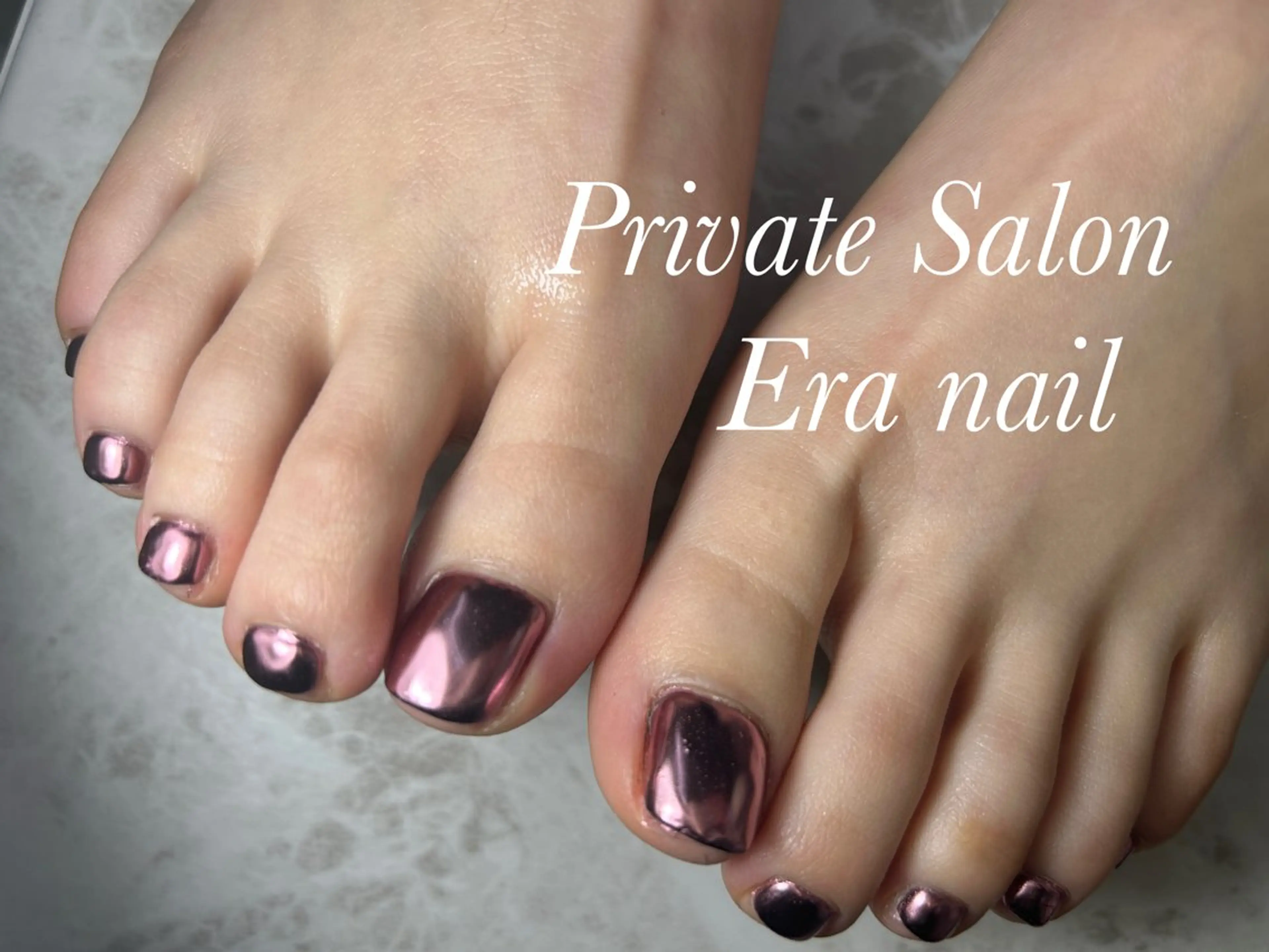 ネイル フットネイル ミラーネイル フットネイル Era nailのネイルデザイン