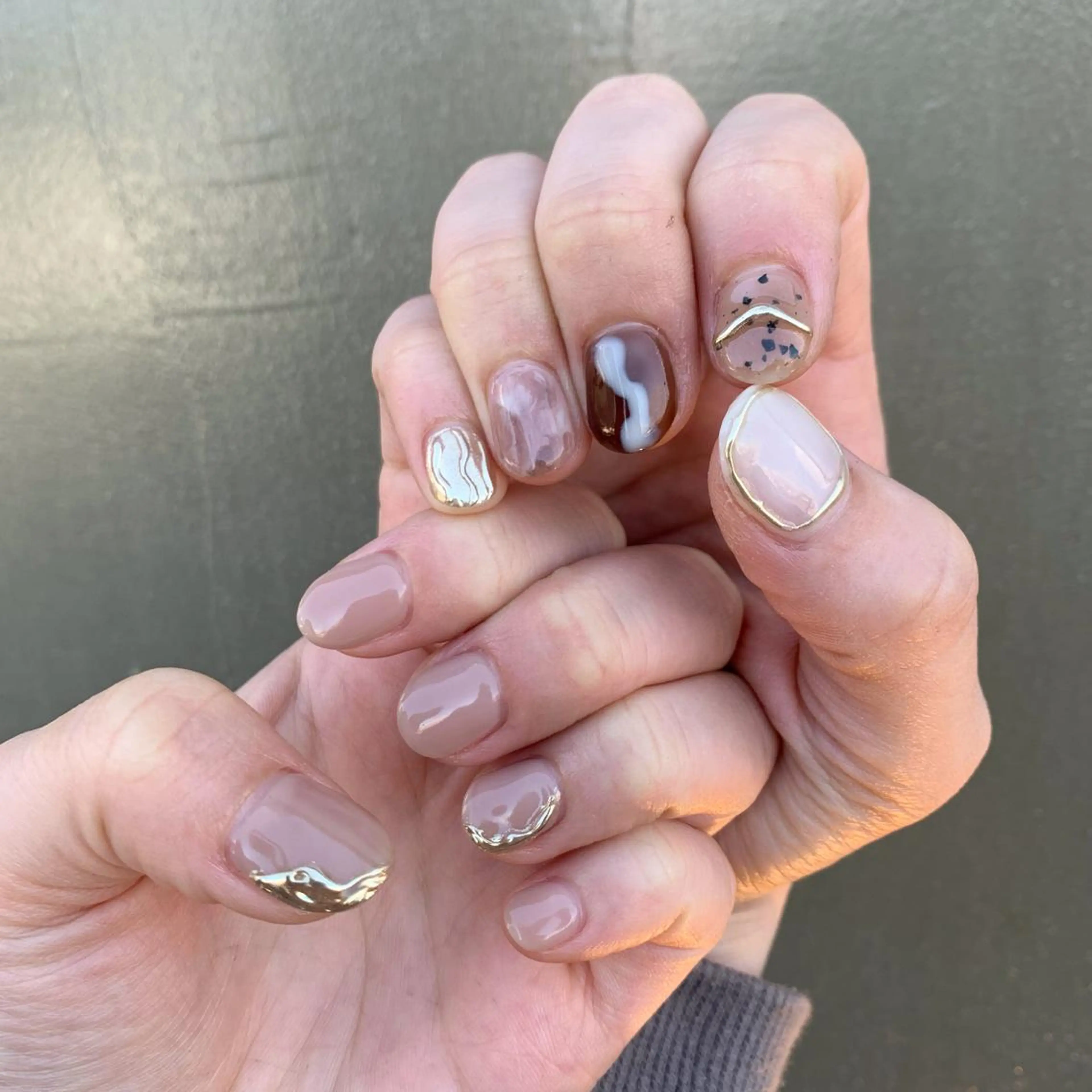 ネイル ブラウン private nailsalon Fofo所属・Fofo フォフォのネイルデザイン