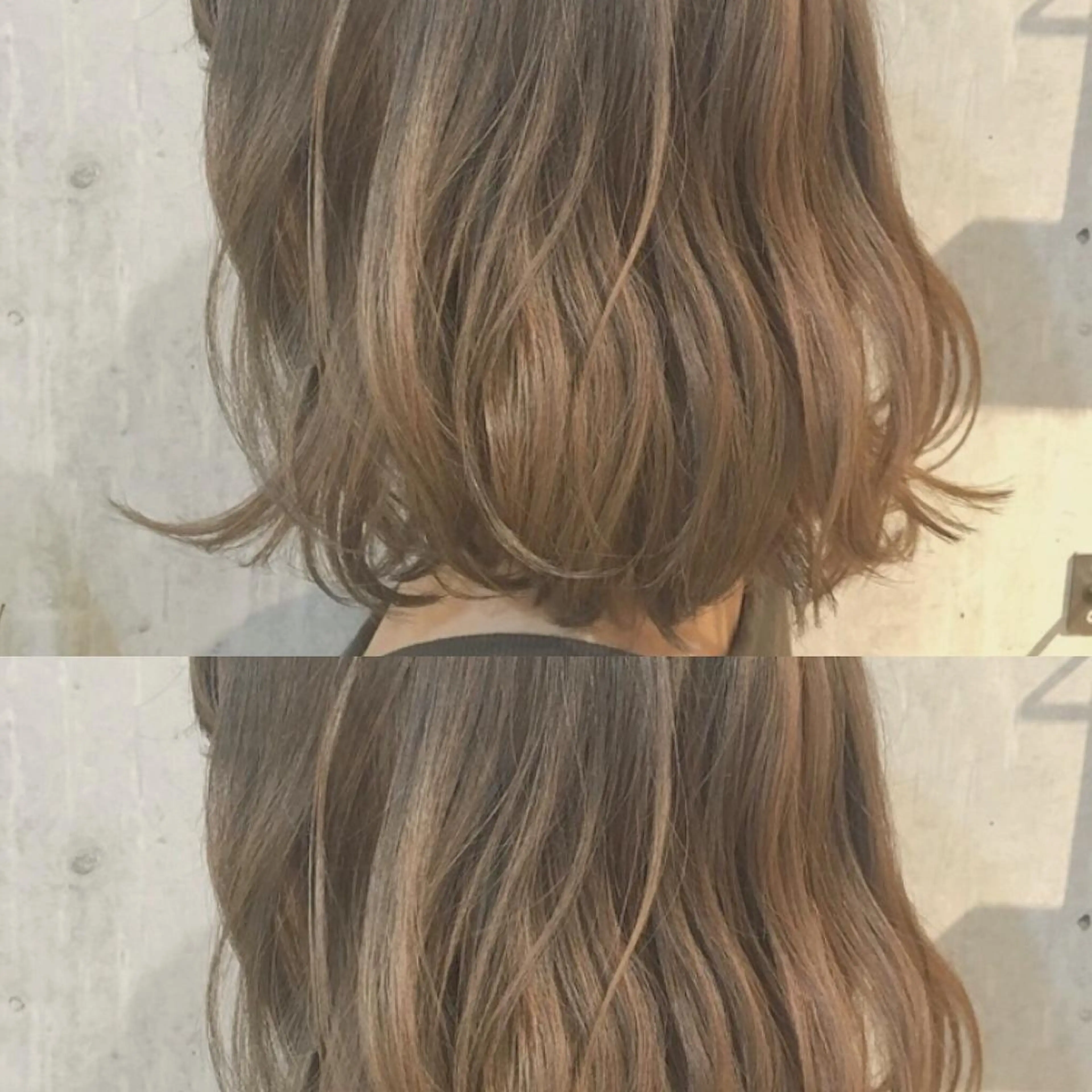 ミディアム カラー カット ヘアカラー トリートメント 荒木 依莉亜のヘアスタイル