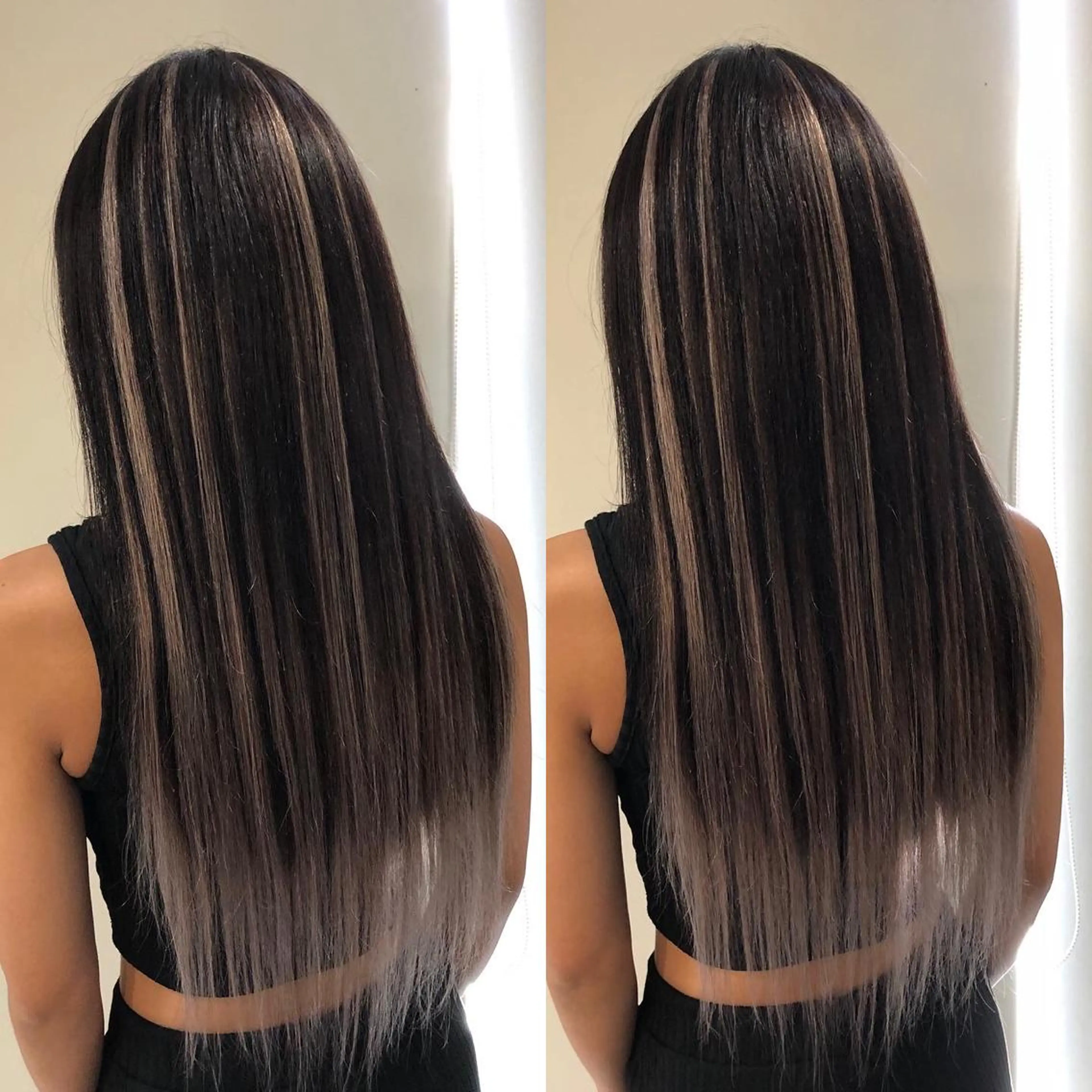 ロング カラー ヘアアレンジ バレイヤージュ ブリーチ ケアブリーチ ハイライトカラー ハイトーンカラー alpha. カラーエクステ下妻のヘアスタイル