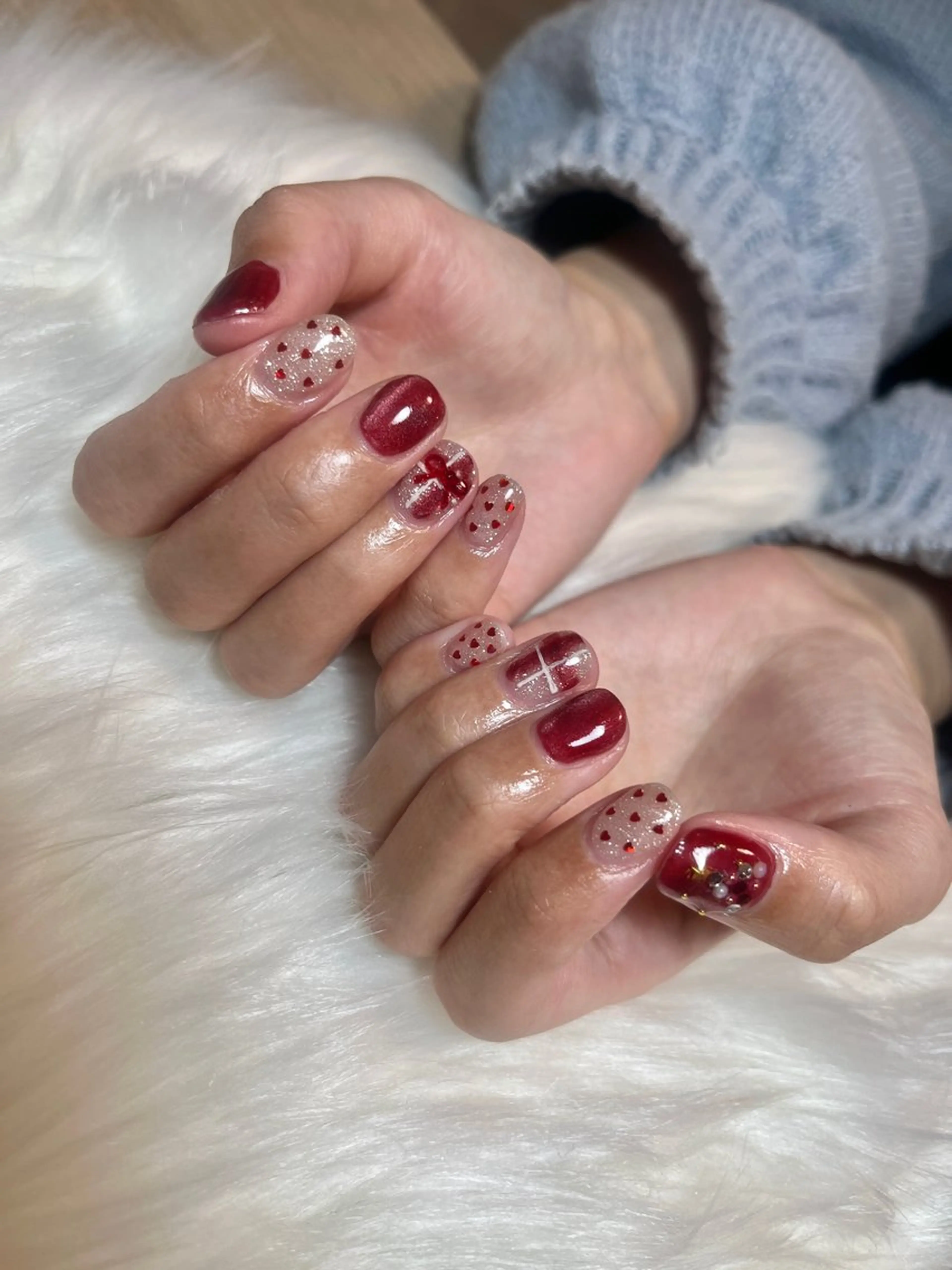 ネイル 冬ネイル クリスマス ems nail salon須磨のネイルデザイン