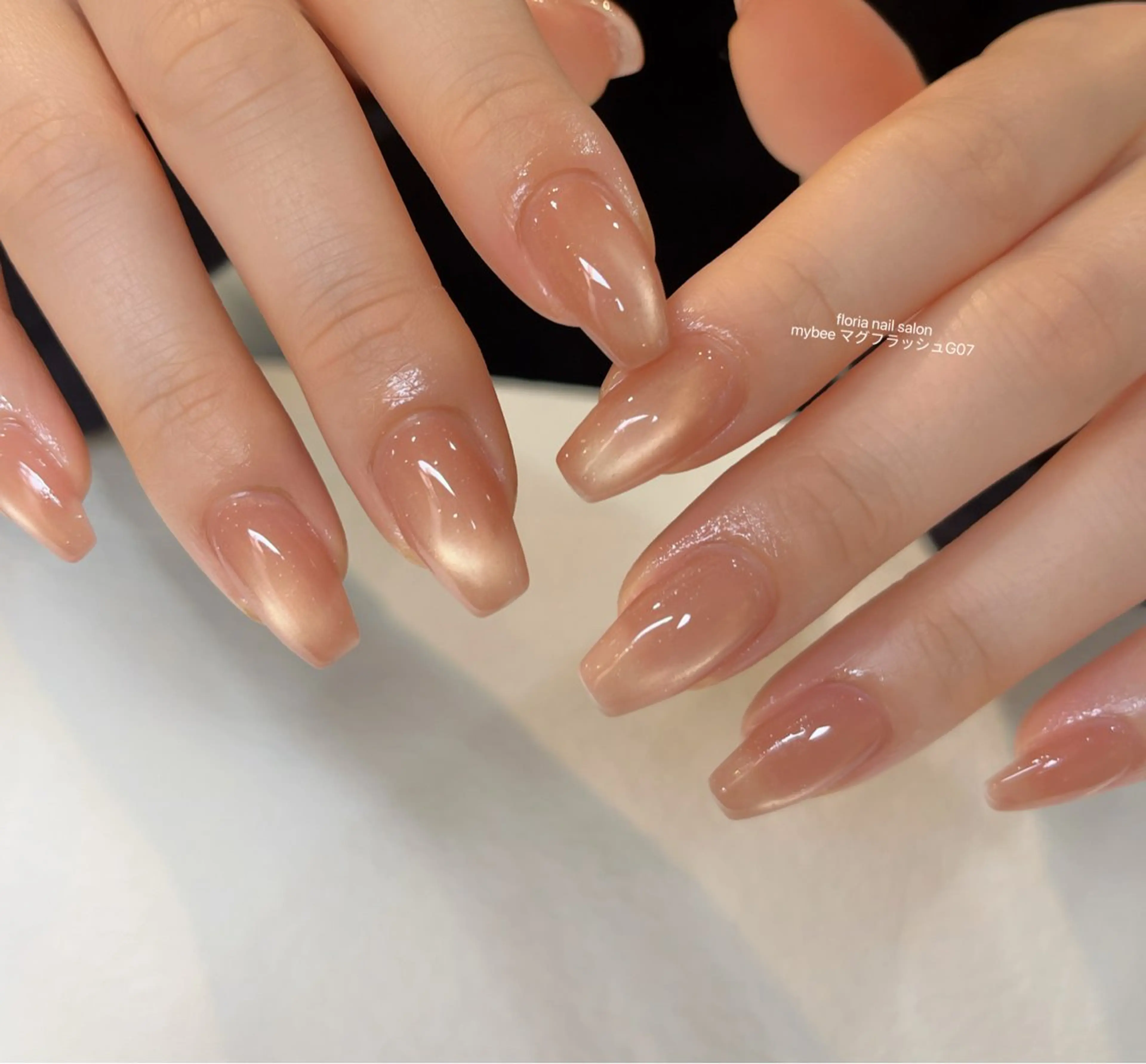 ネイル アートネイル チークネイル 桜ネイル フラッシュネイル フレンチネイル ハンドネイル Floria ユイのネイルデザイン