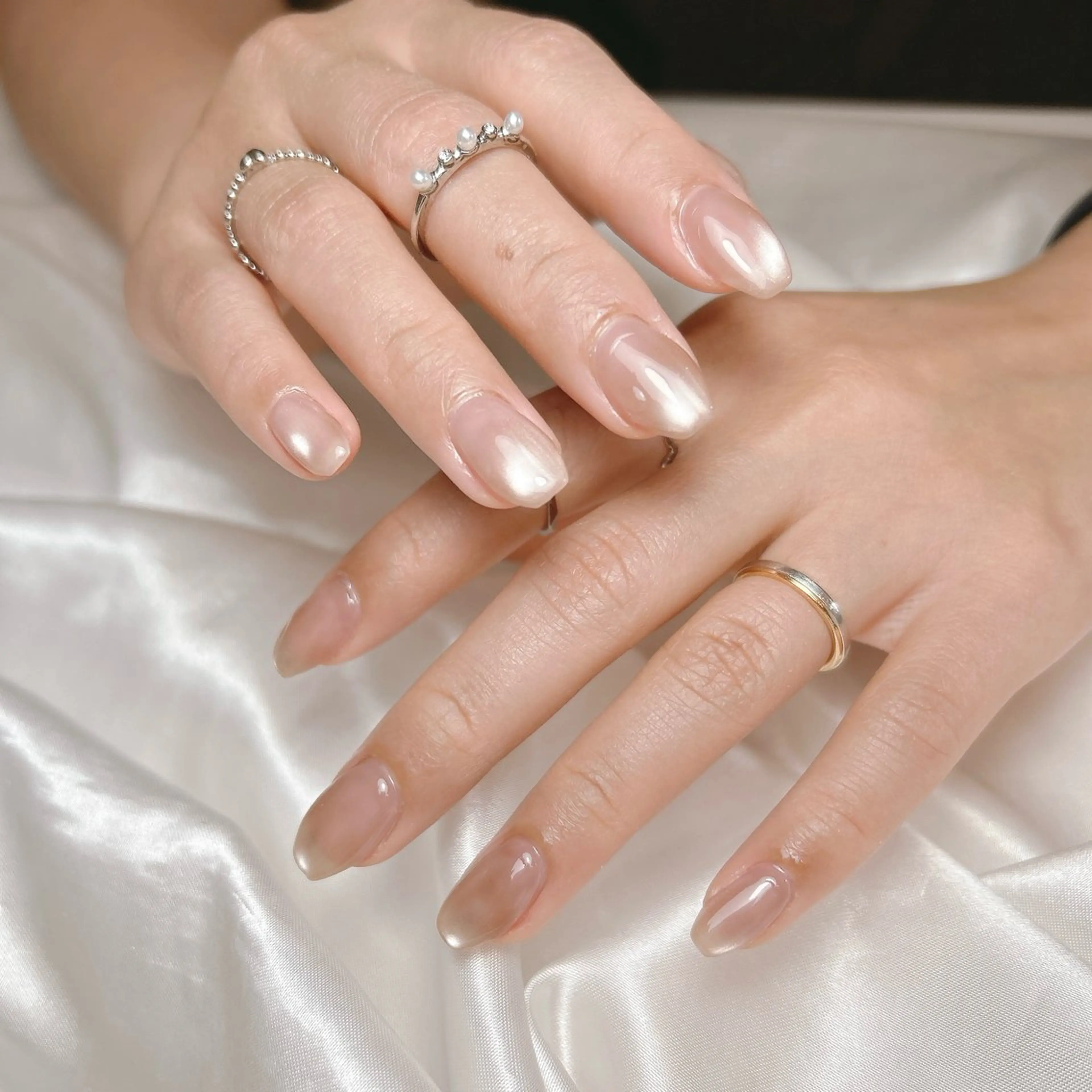 ネイル マグネットネイル シンプルネイル ハンドネイル junna のぞいてねのネイルデザイン