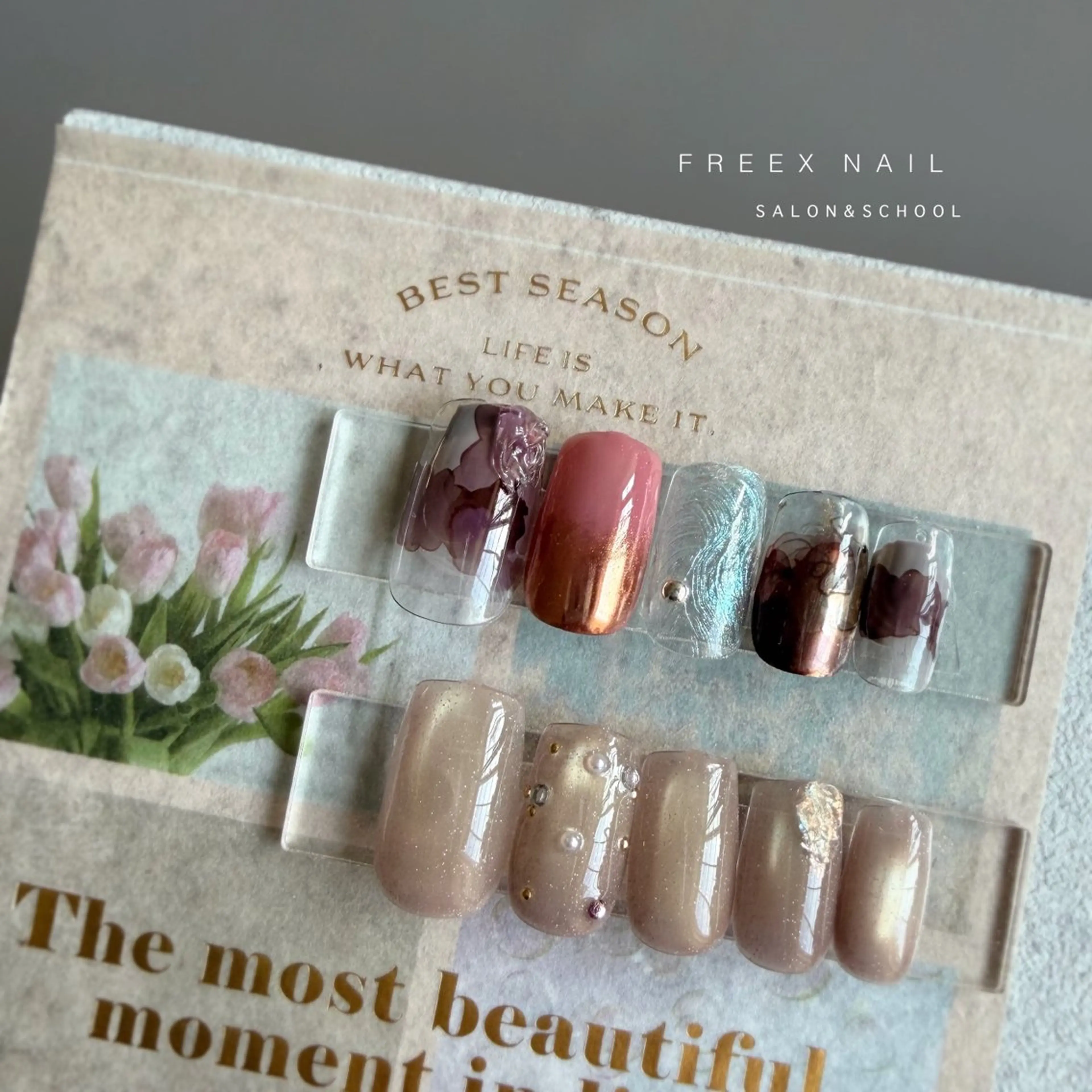 ネイル 春ネイル ハンドネイル ハンドケア Freex nail所属・freex nail /ニュアンス/個性派のネイルデザイン