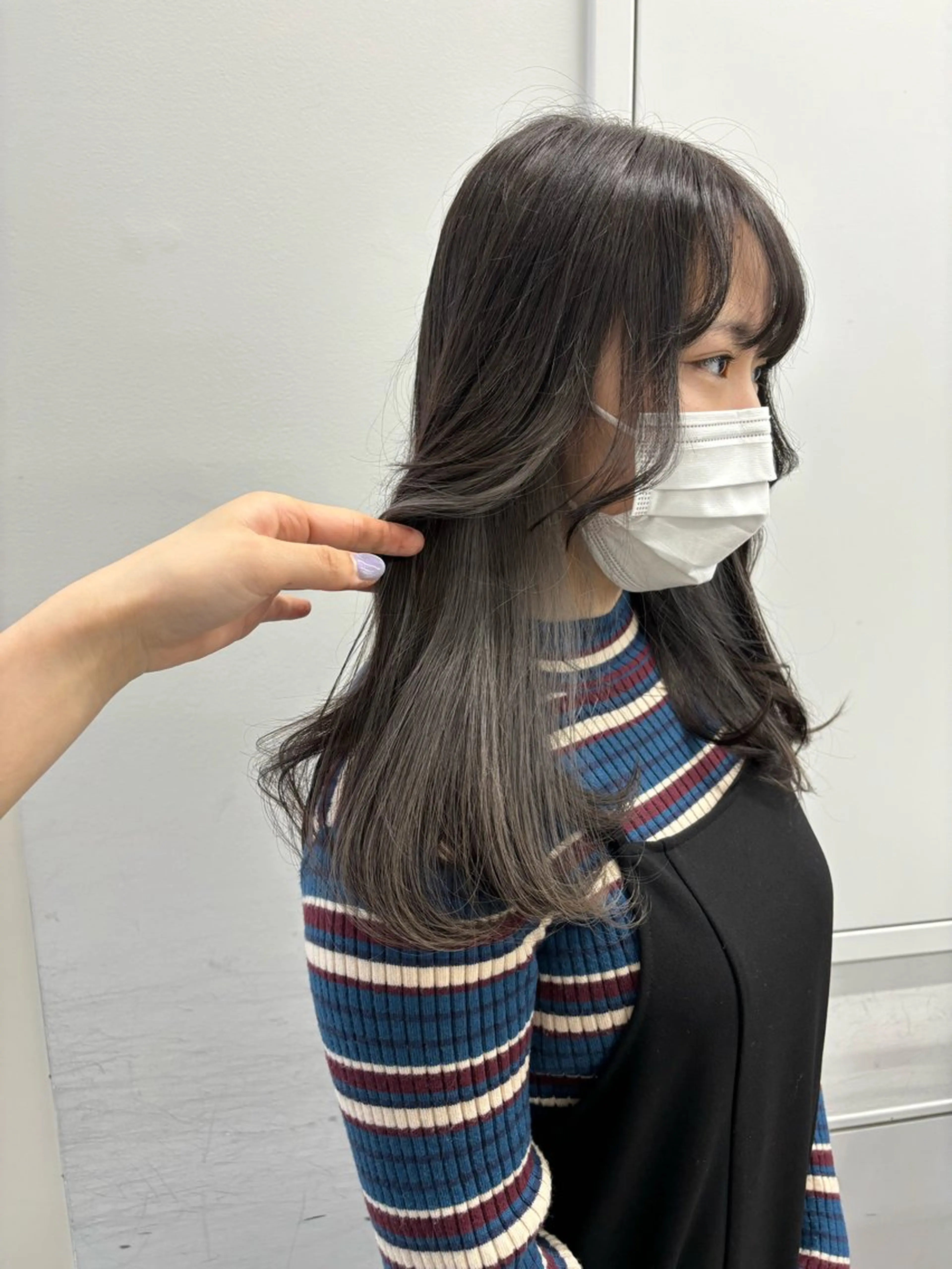 ロング ヘアカラー トリートメント 韓国レイヤー/ヘア カラー🎀ayamiのヘアスタイル