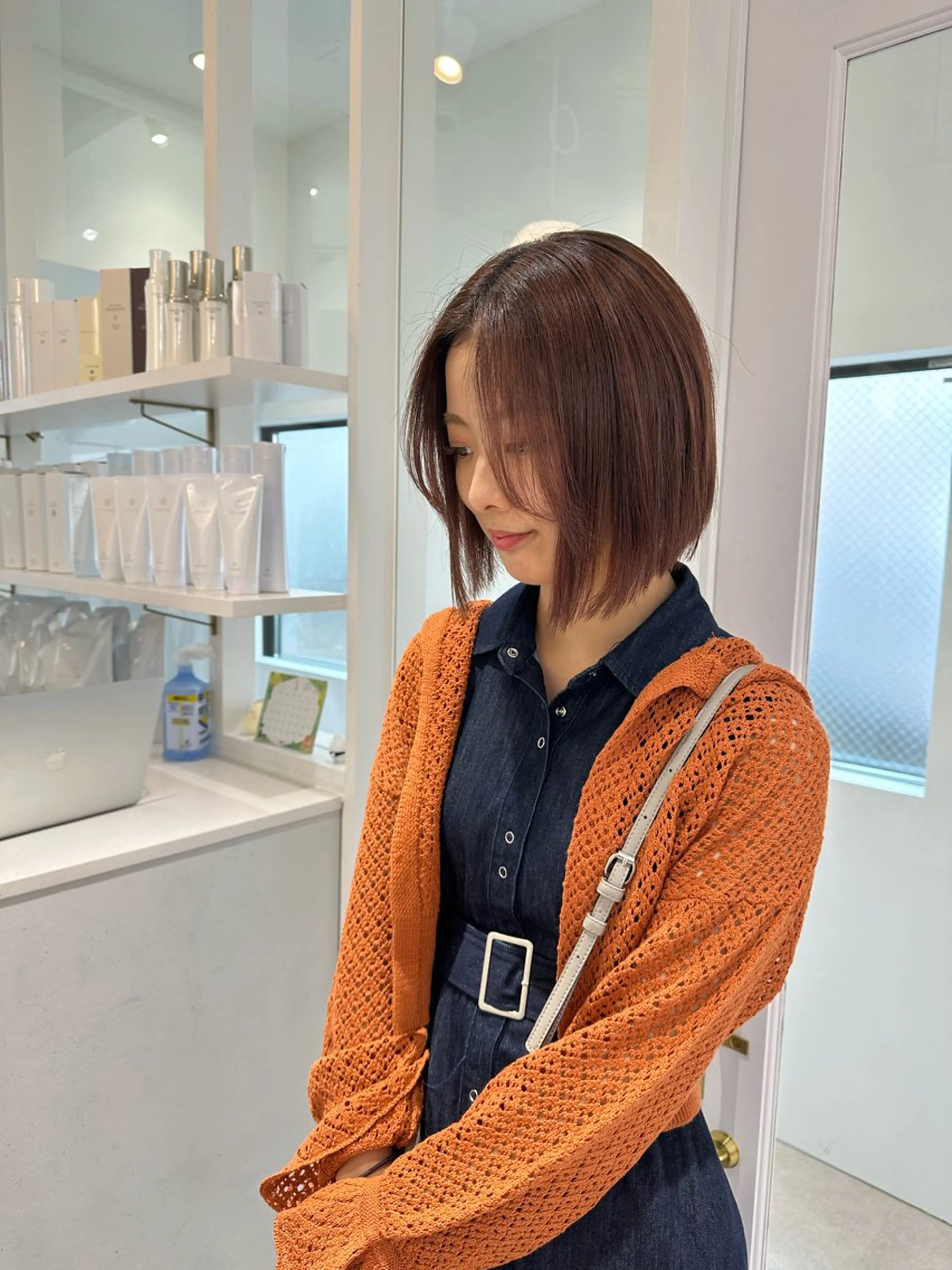 ショート カラー パーマ お洒落パーマ/ 艶カラー/michiのヘアスタイル