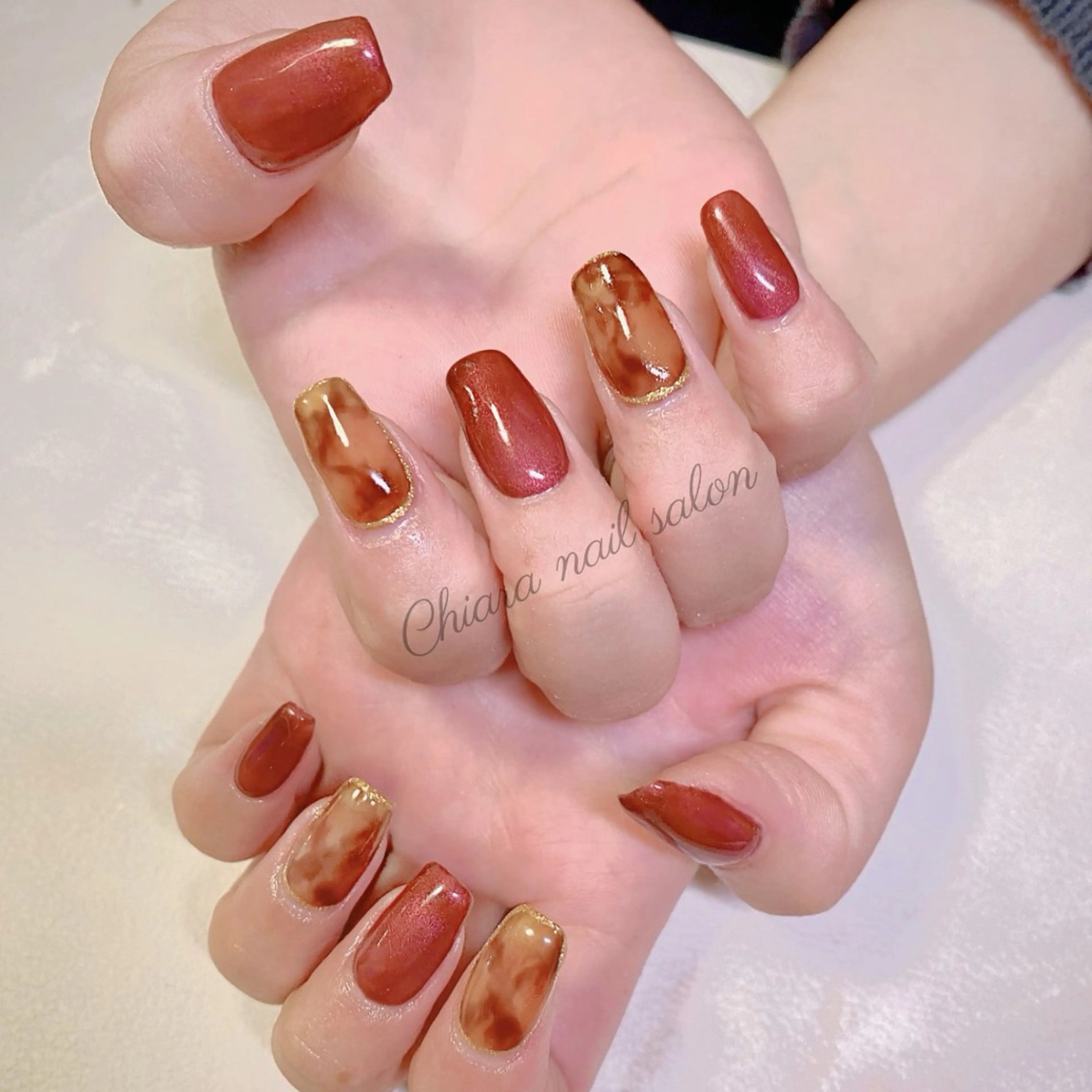 ネイル Chiara チップ長さ出しのネイルデザイン