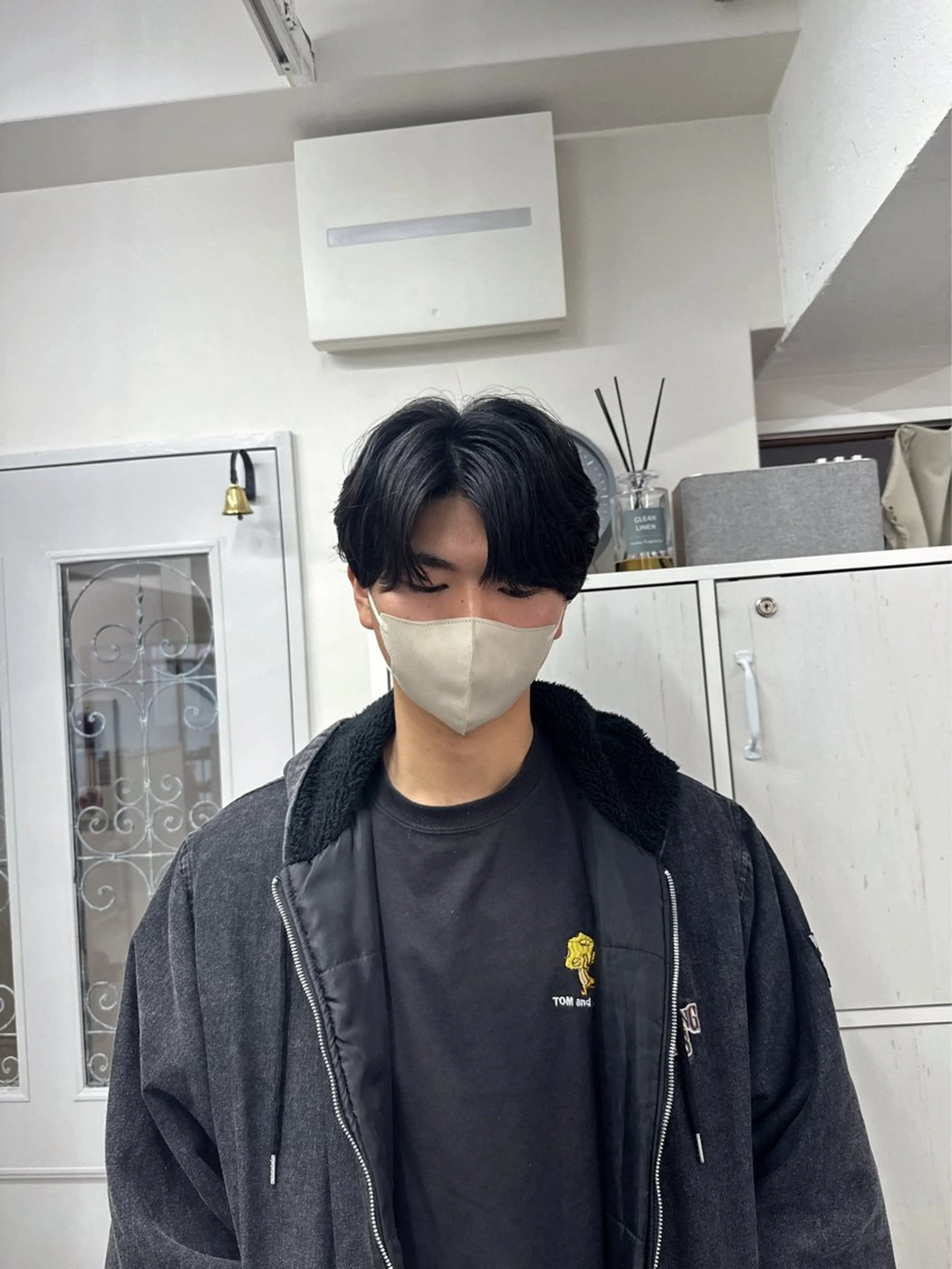 パーマ PARK.なんば本店 ミルボンAujua認定サロン[パーク]所属・辻優太/韓国ヘア/メ ンズ/ダウンパーマのヘアスタイル