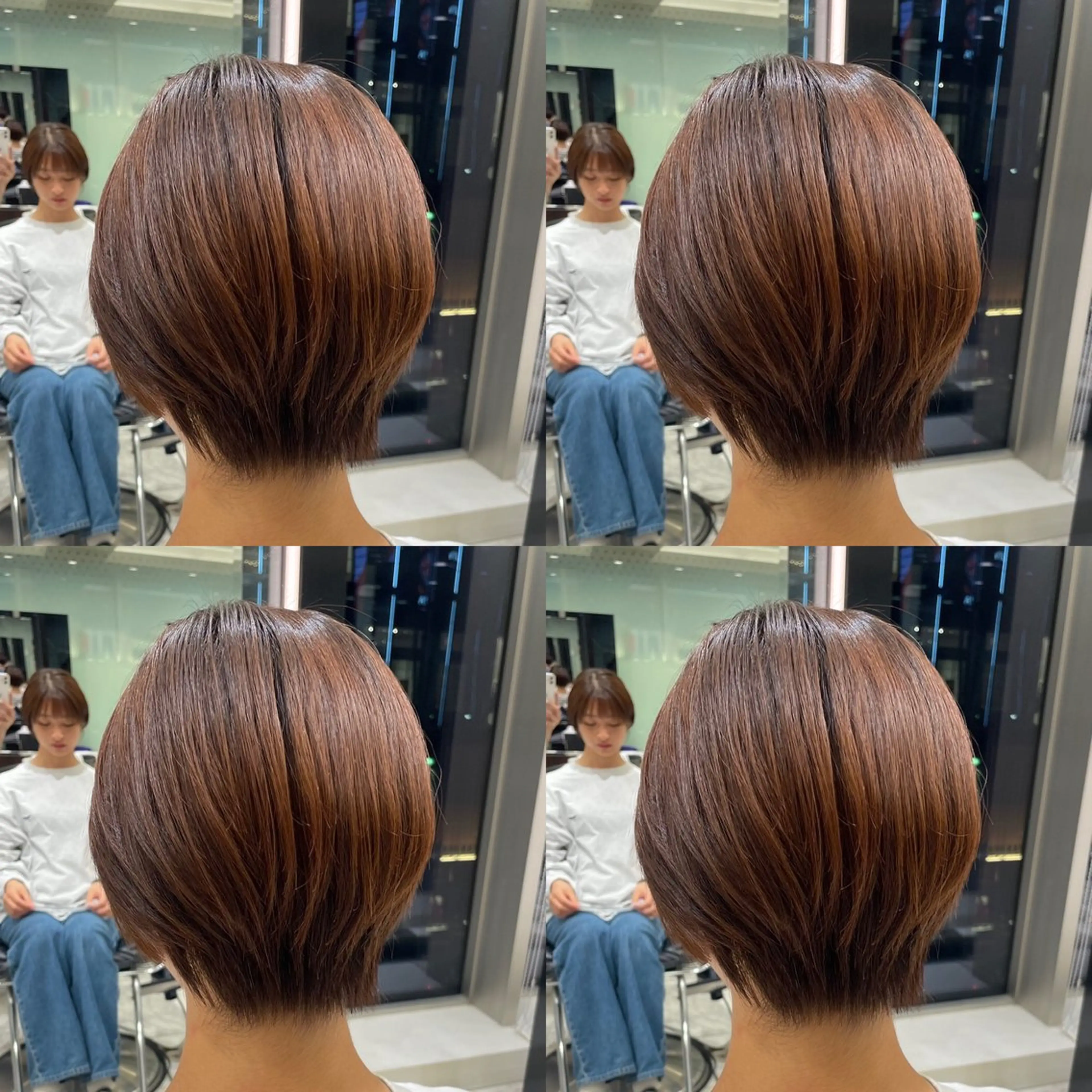 ショート ヘアカラー トリートメント 垢抜けヘア 韓国ヘア銀座近下菜央のヘアスタイル