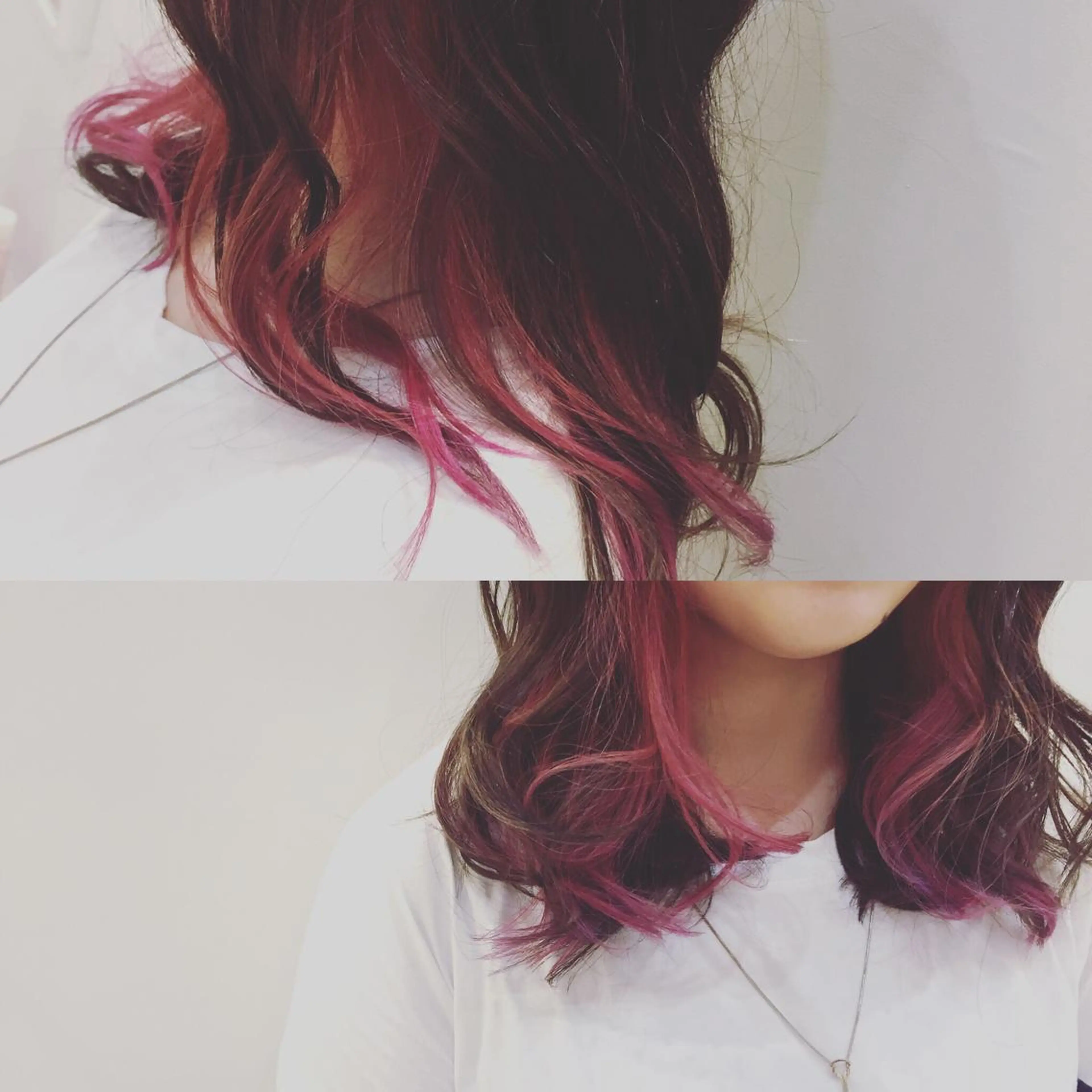 ミディアム セミロング カラー インナーカラー ピンクカラー lafith hair dope所属・[外国人風カラー] 店長 田中健太のヘアスタイル