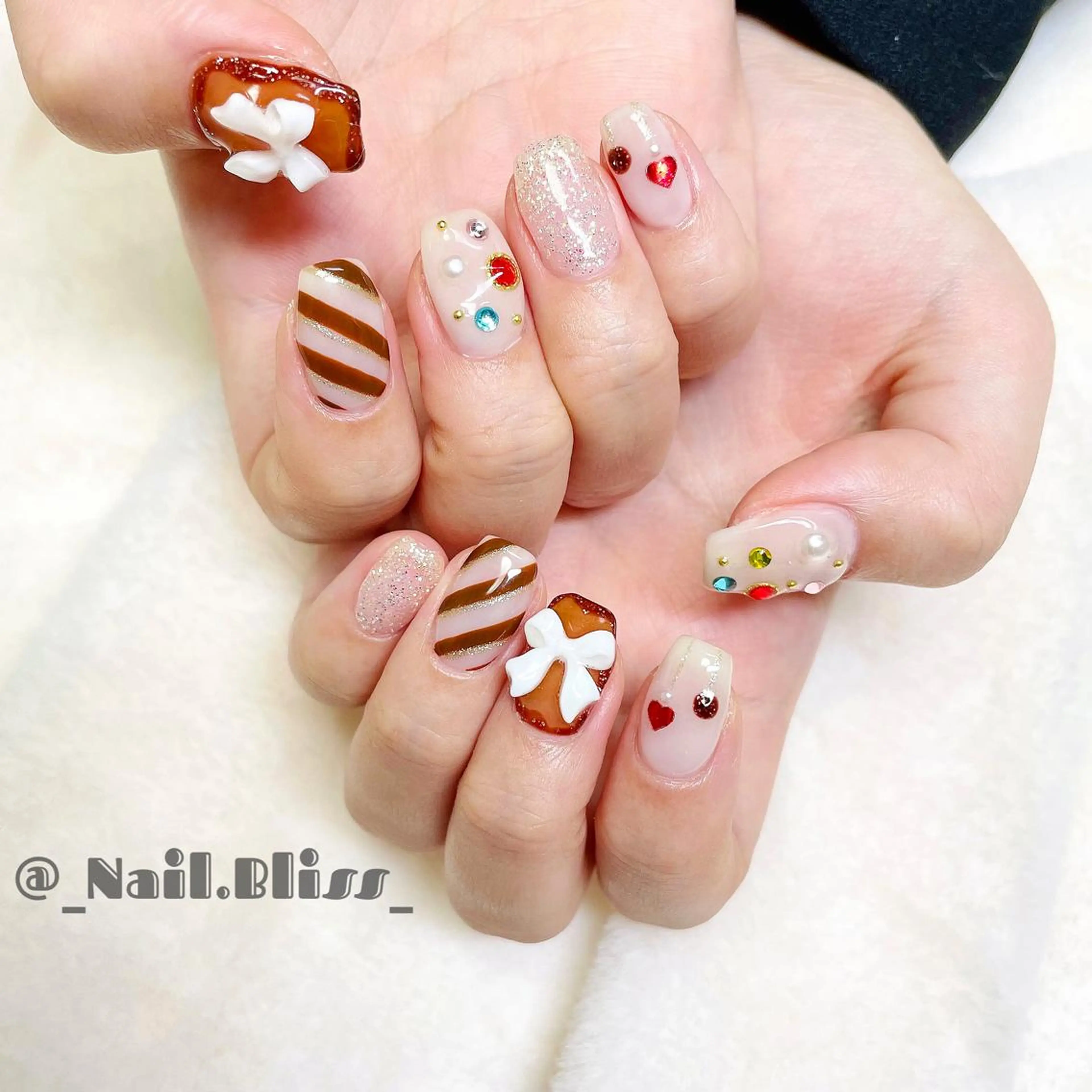 ネイル 冬ネイル クリスマス ハンドネイル NAIL BLISSのネイルデザイン
