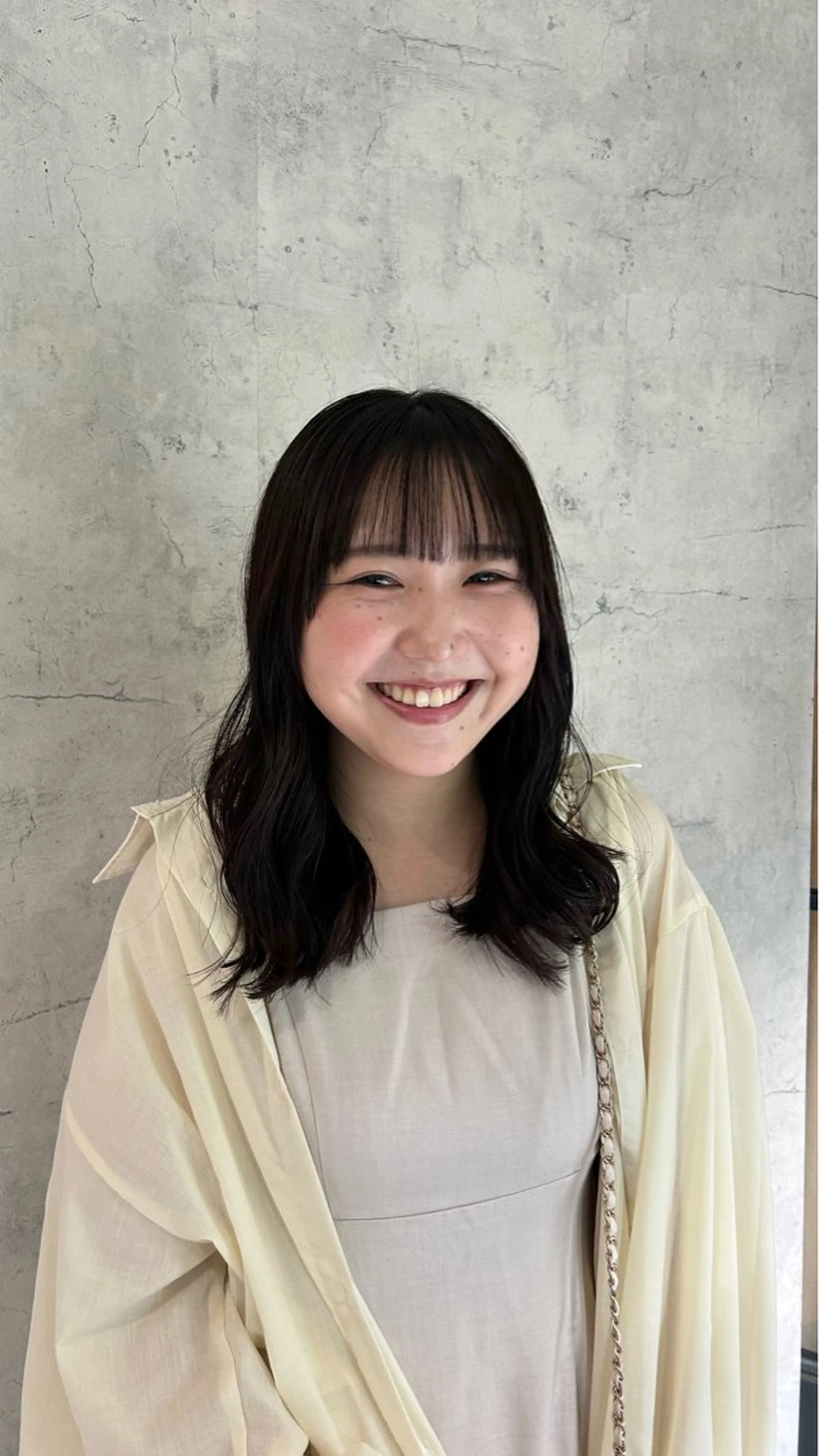 ミディアム カラー アッシュ アッシュグレー アッシュグレージュ グレージュ レイヤーカット カット ヘアカラー Lumier de mashu所属・nana/ボブ/ レイヤー/メンズのヘアスタイル