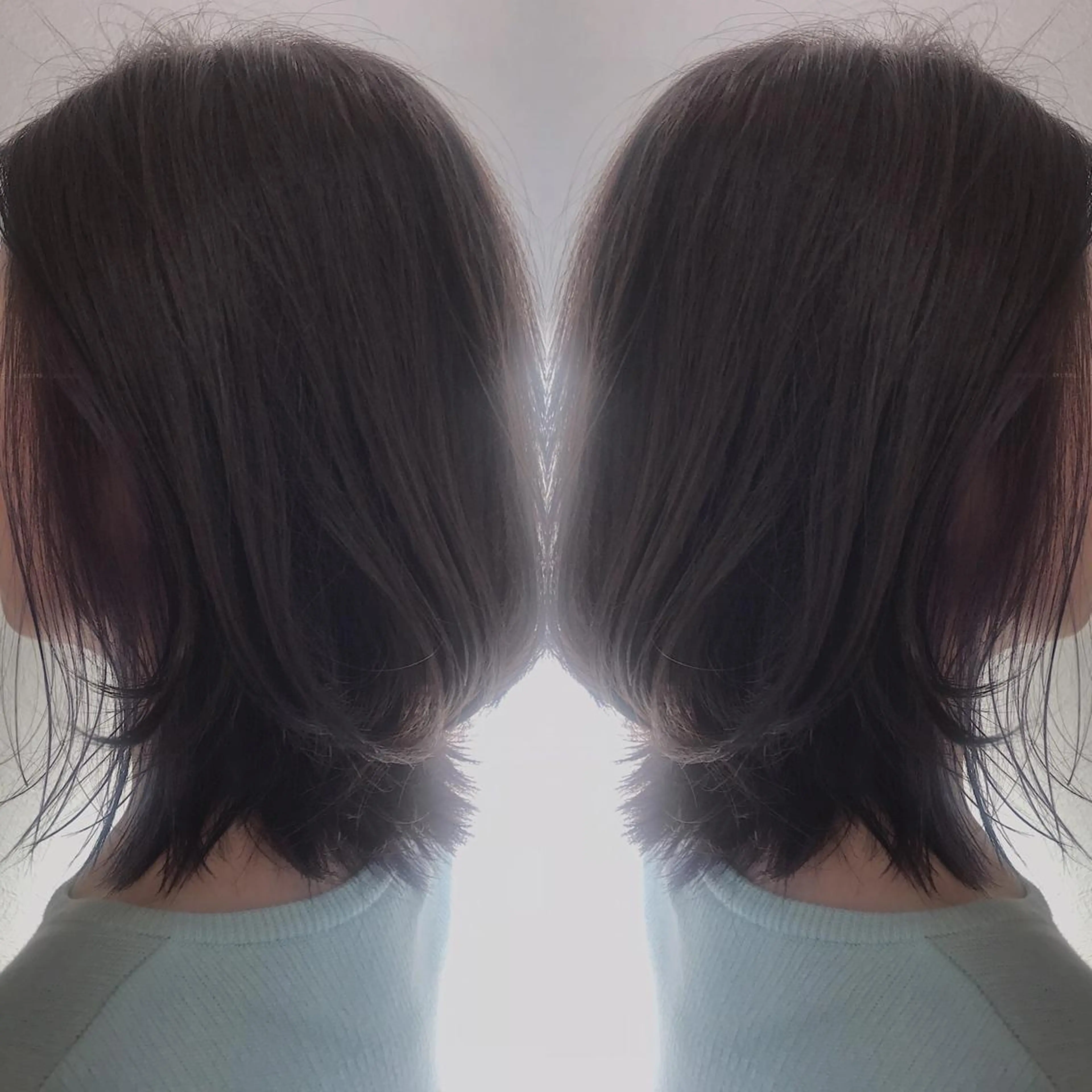 ミディアム カラー ラベンダーカラー ボブ ウルフカット ウルフボブ ヘアカラー 柴田 祐輔のヘアスタイル