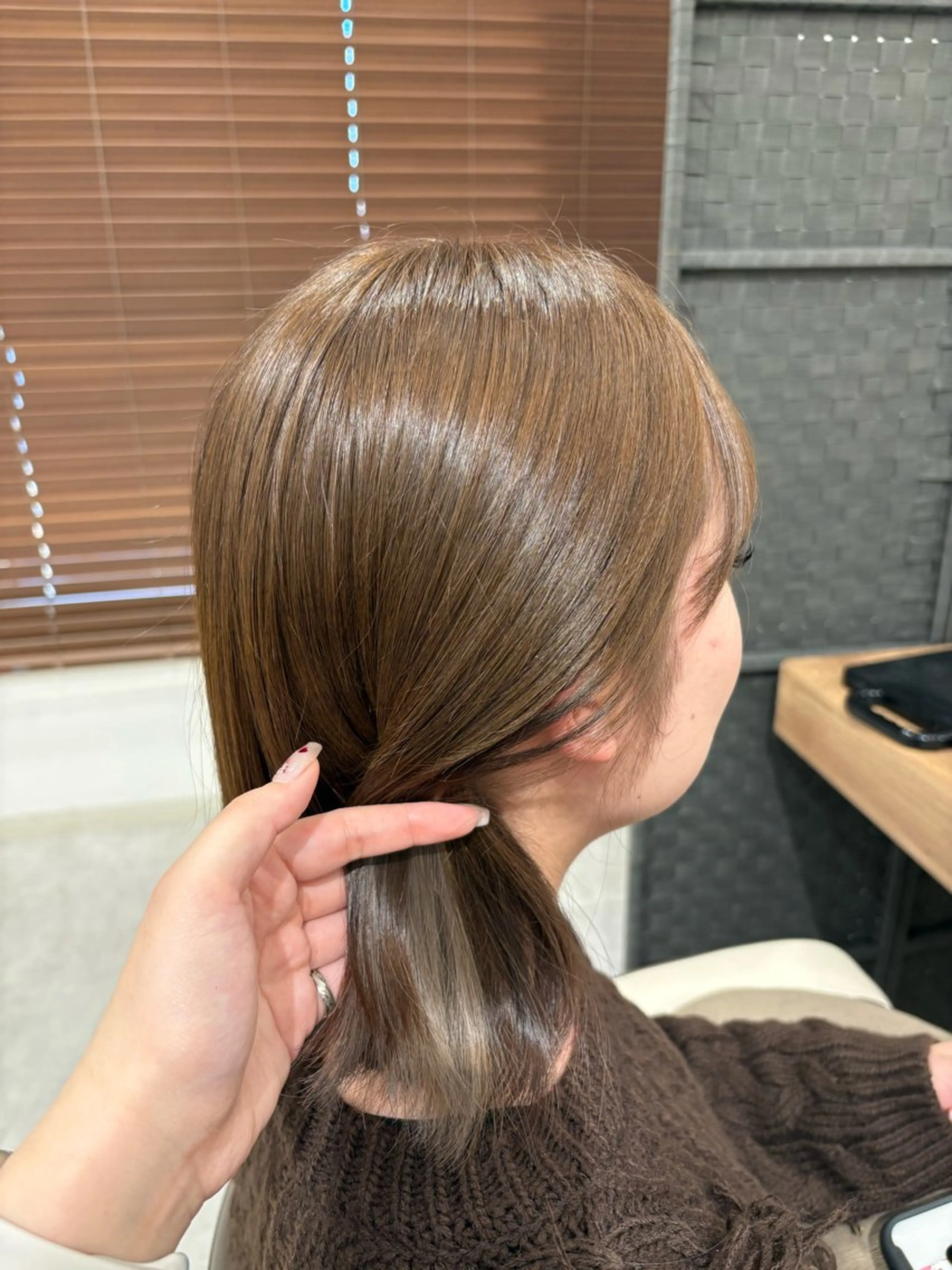 ミディアム ヘアカラー 渡邊 玲来のヘアスタイル