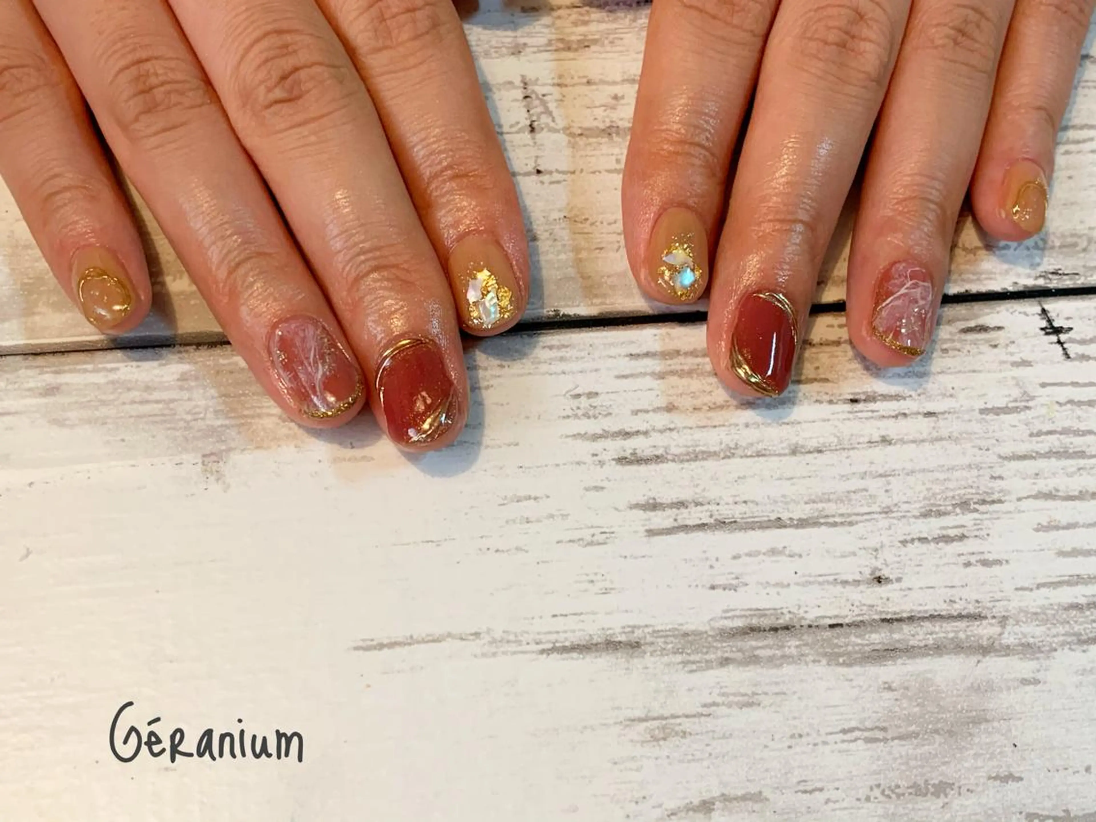 ネイル ハンドネイル フットネイル GéRanium Harukaのネイルデザイン