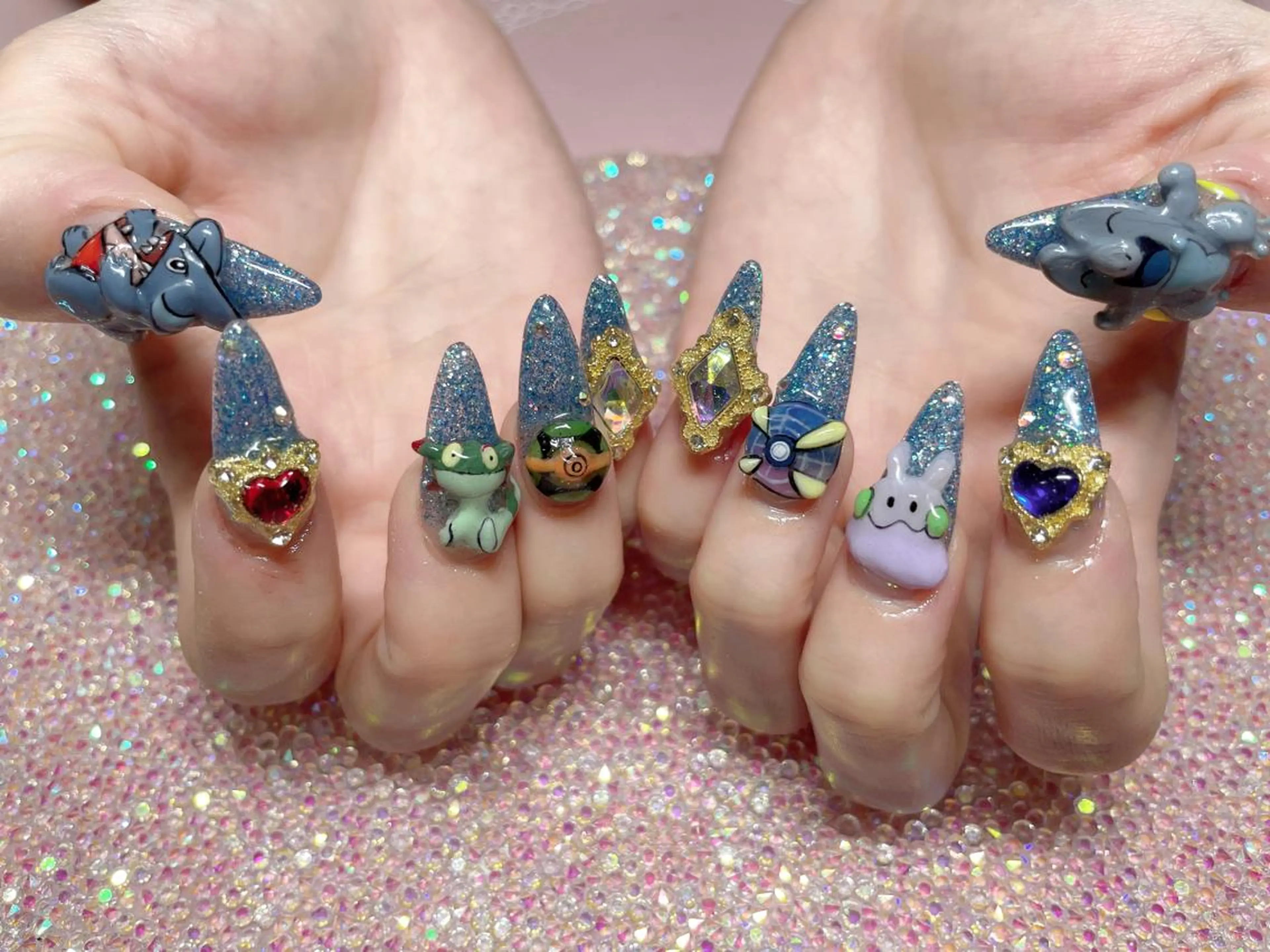 セミロング ネイル 《LB》ラブリエ Nail&eyeのマツエク・マツパデザイン