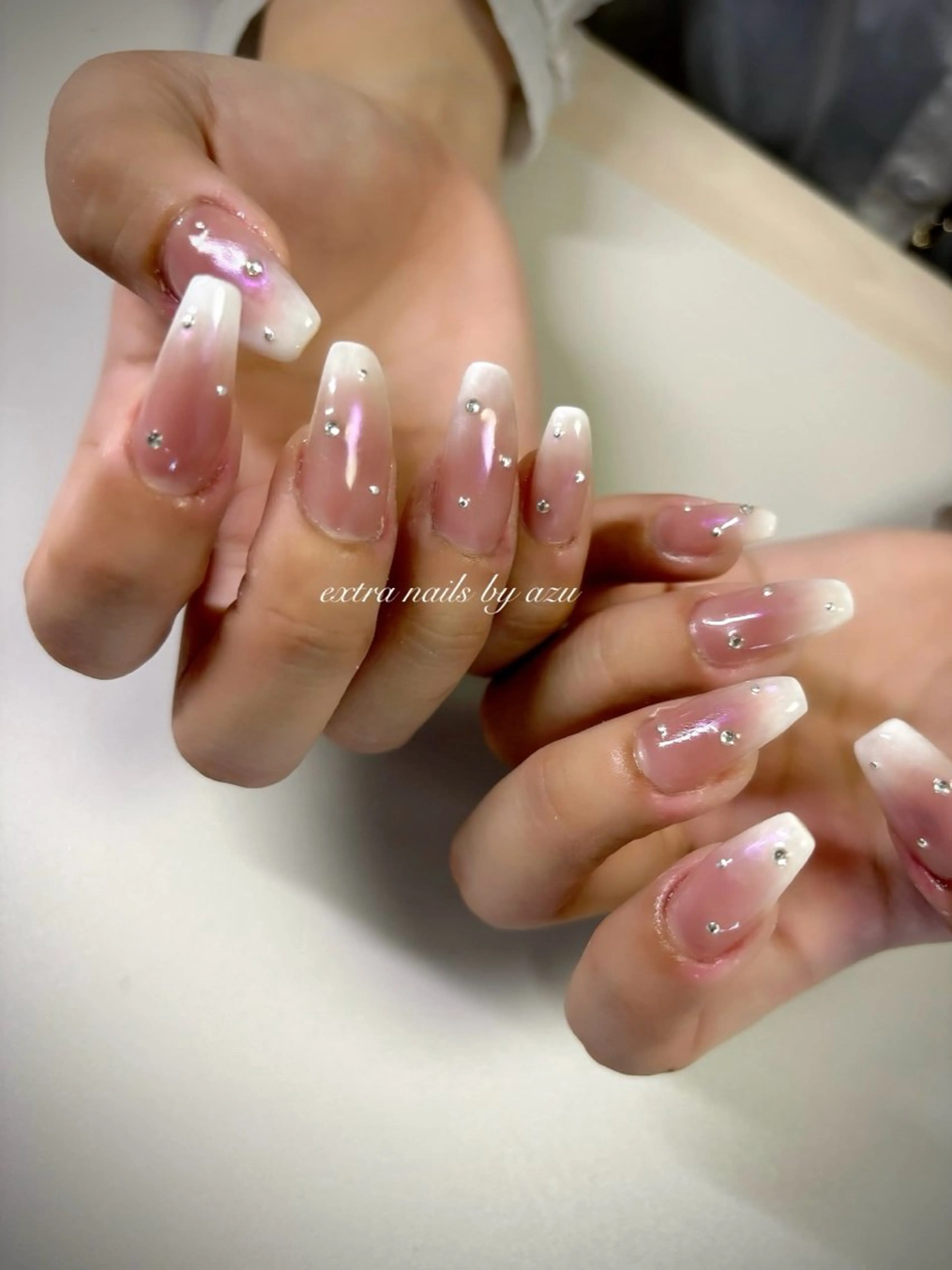 ネイル 長さ出し ハンドネイル extranails ／lemellaのネイルデザイン