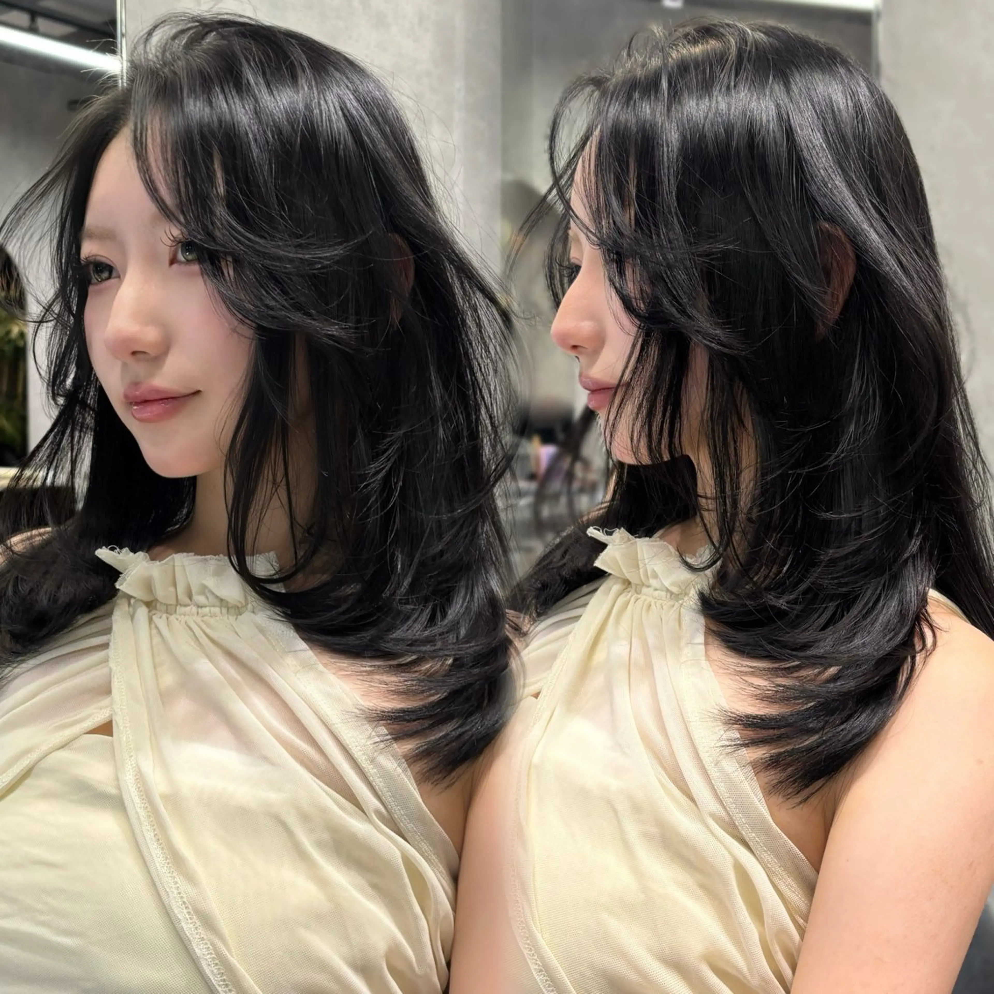 ミディアム カット 韓国hair🤍/ レイヤー/彩加のヘアスタイル