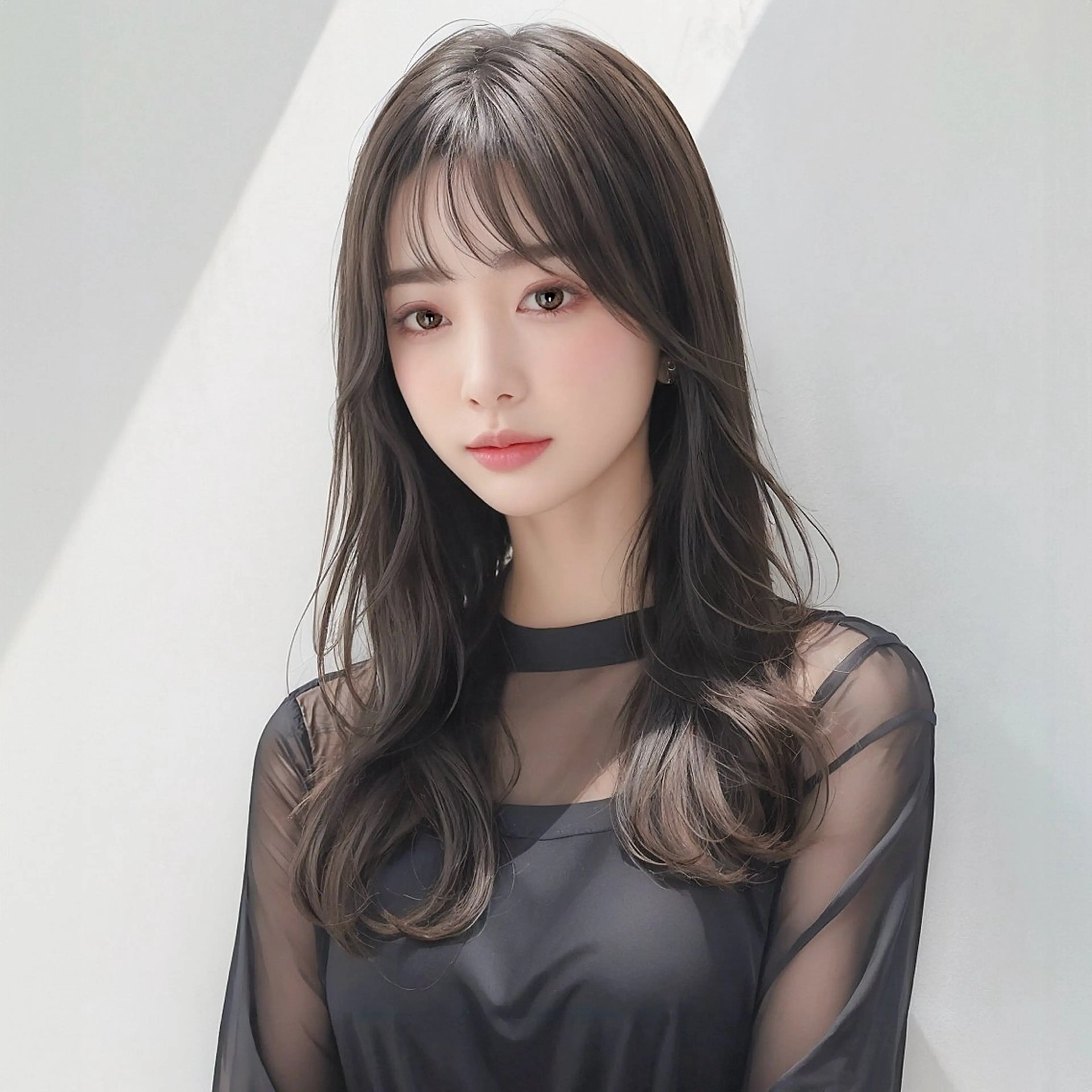 セミロング カラー ブラウンカラー シアーブラウン レイヤーカット カット ヘアカラー トリートメント レイヤー/ハッシュ 渋谷/サッタのヘアスタイル