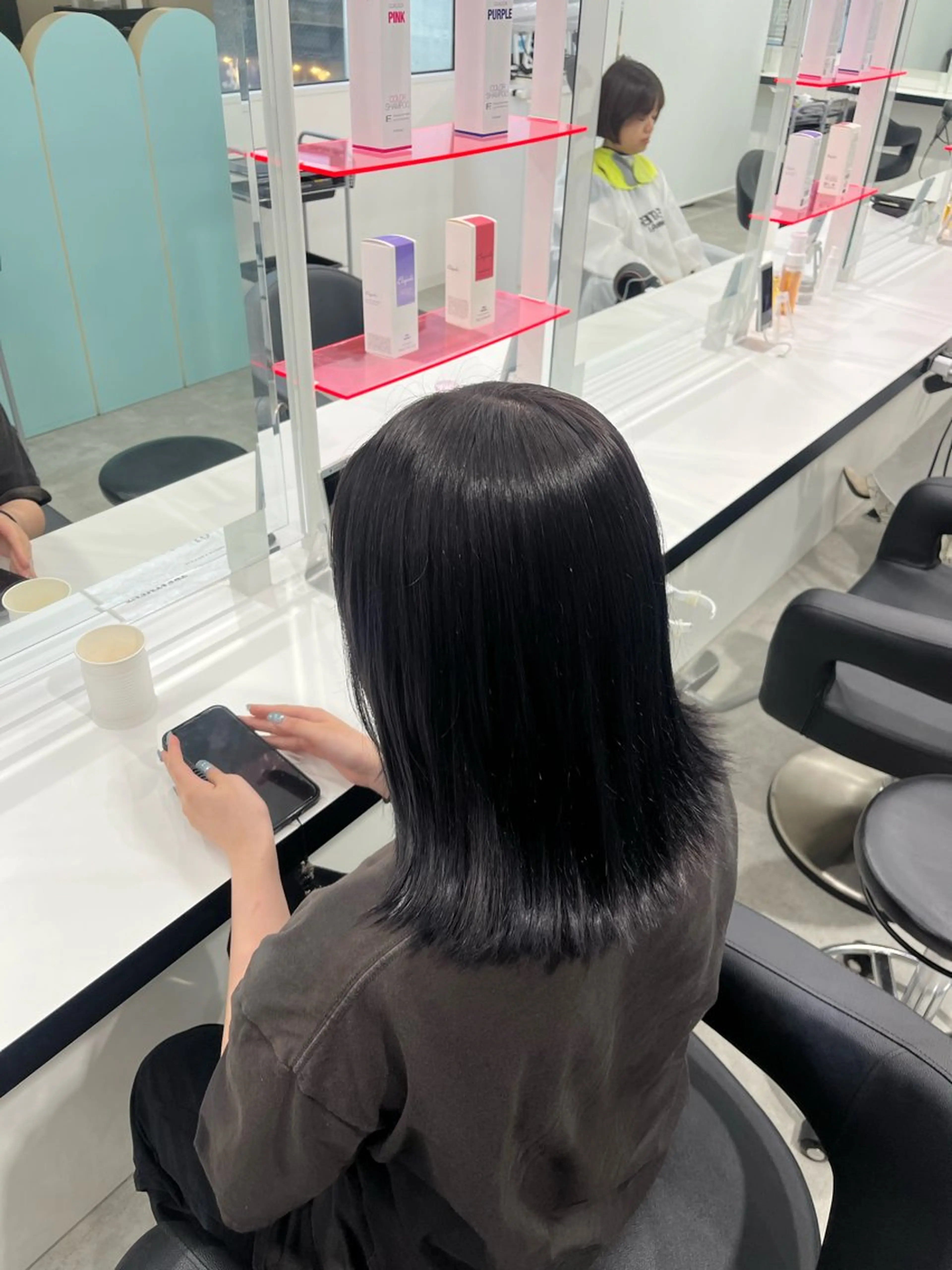 ミディアム カラー みう/仙台/暖色/ 艶髪/顔周りカット/のヘアスタイル