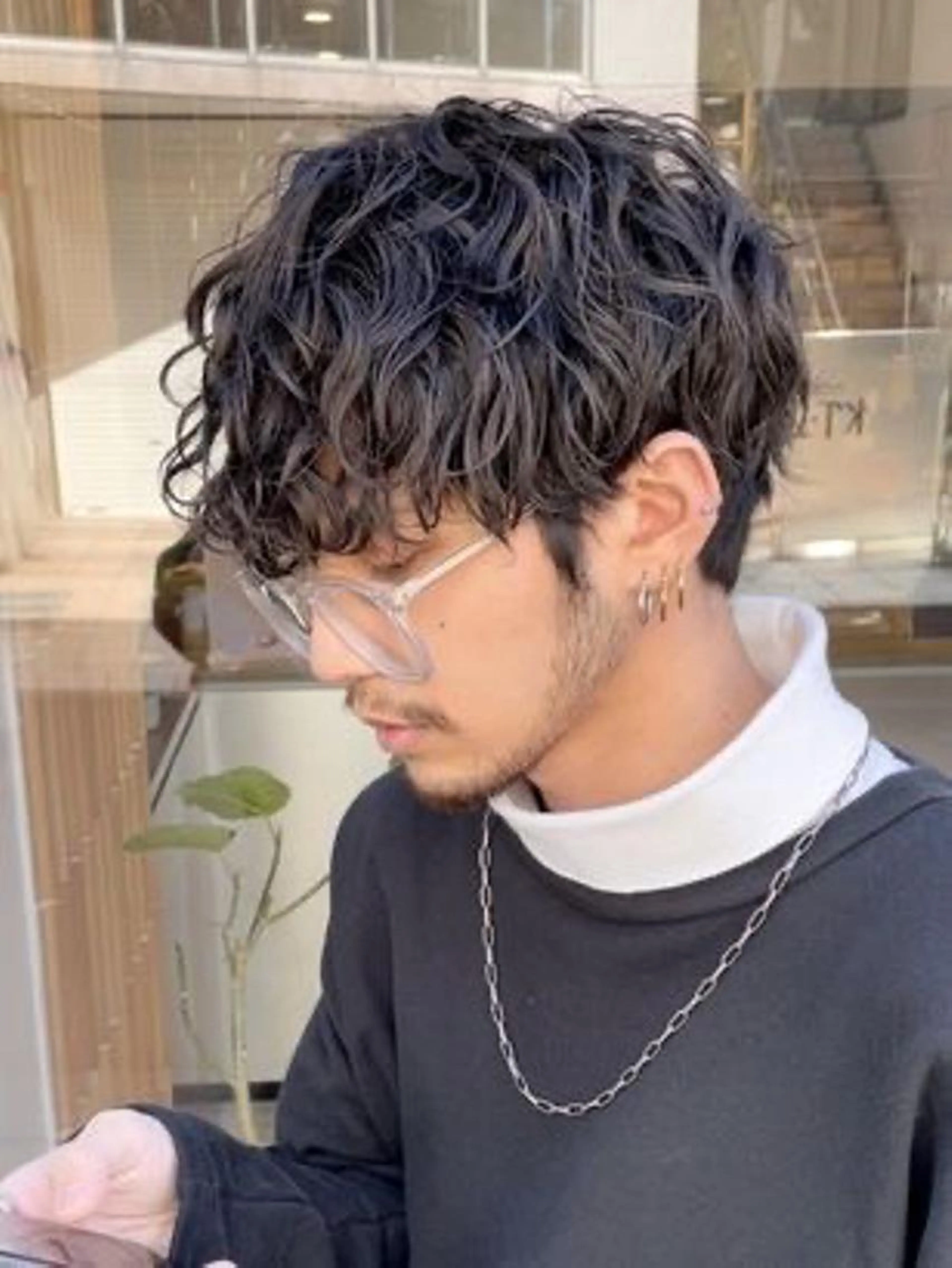 メンズスパイラルパーマ＋カットの写真