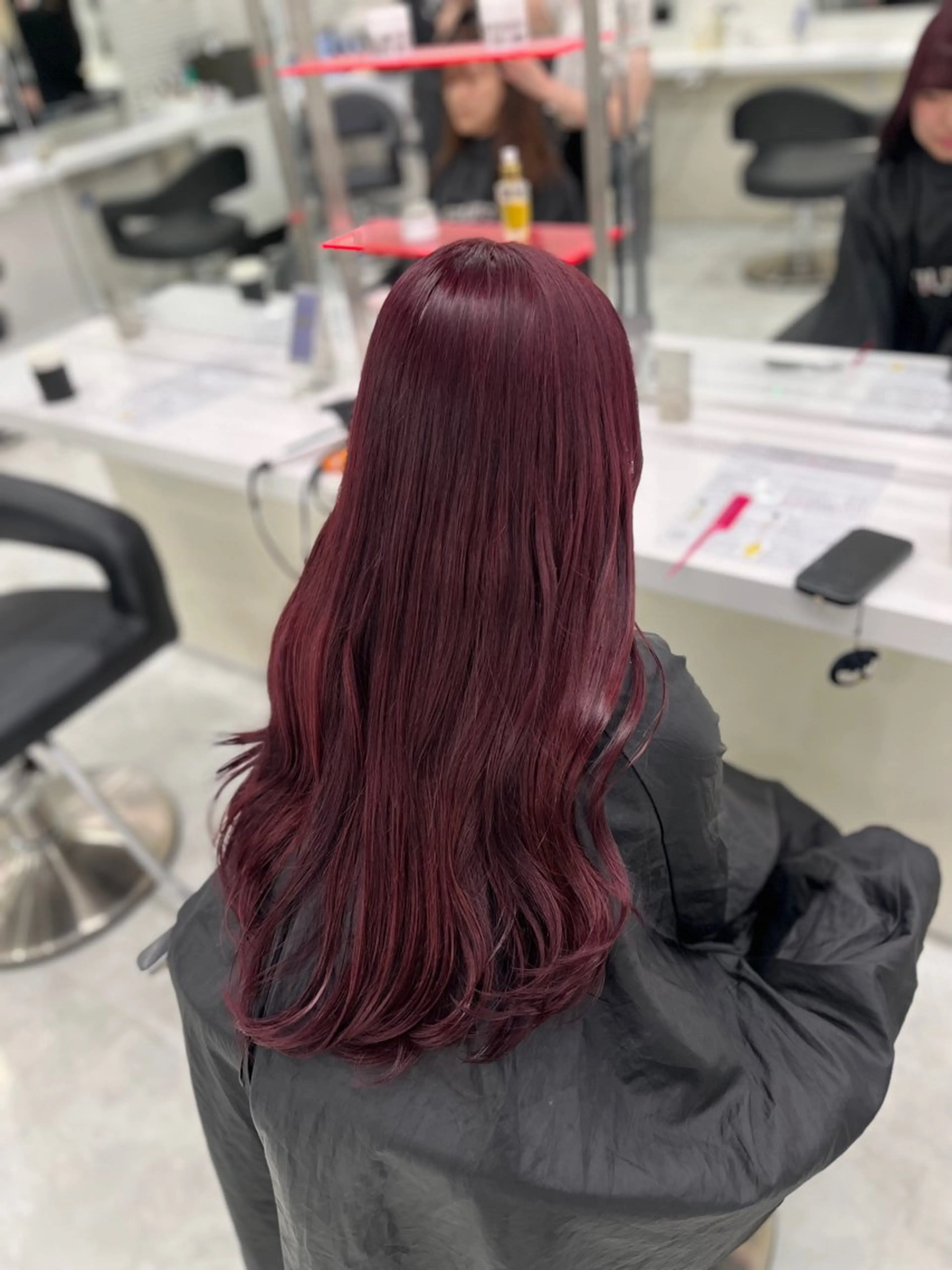 ロング カラー ヘアカラー トリートメント ブリーチなしで叶える 🍒モテ暖色🎀🪽のヘアスタイル