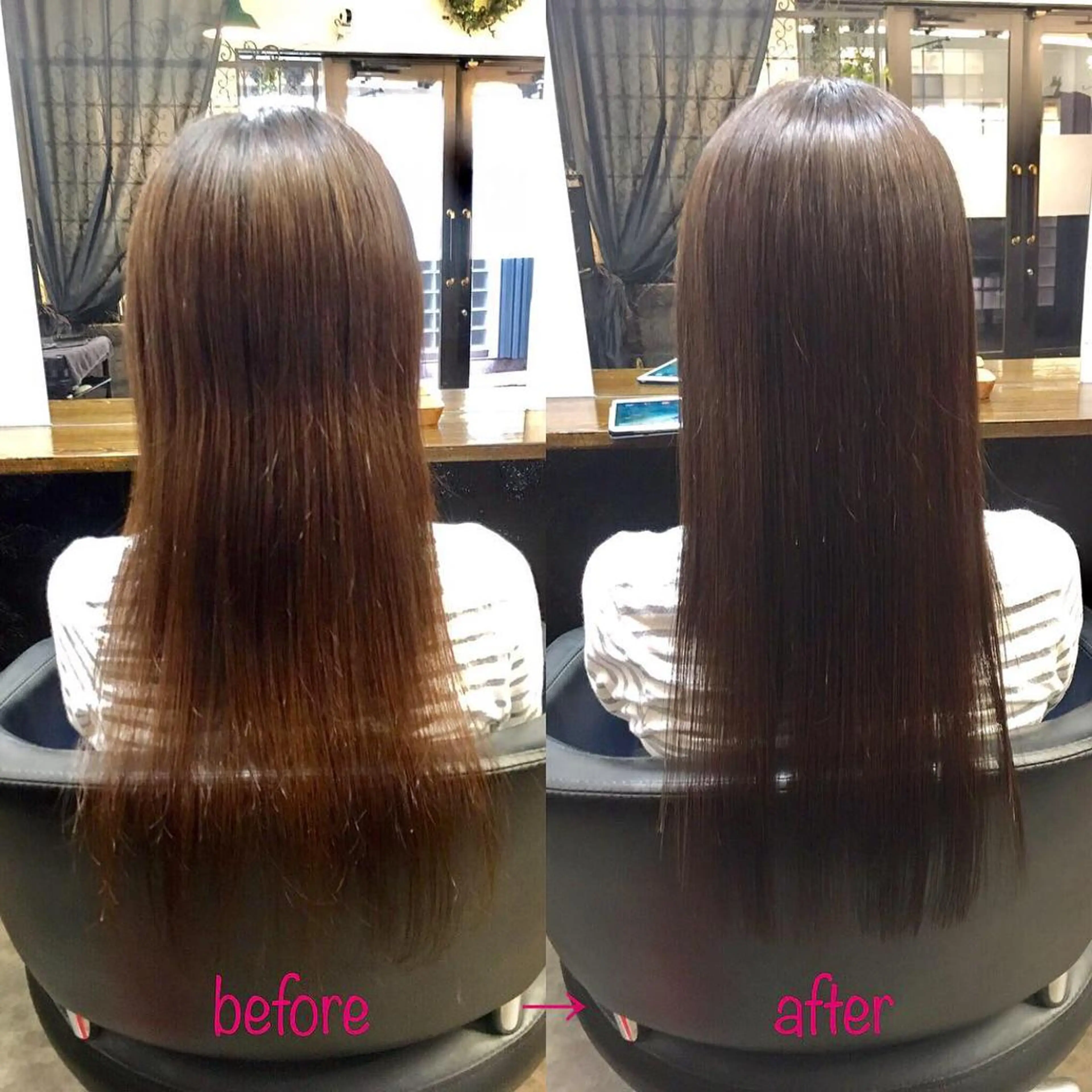 ロング 縮毛矯正&髪質改善 MAILHAIRのヘアスタイル