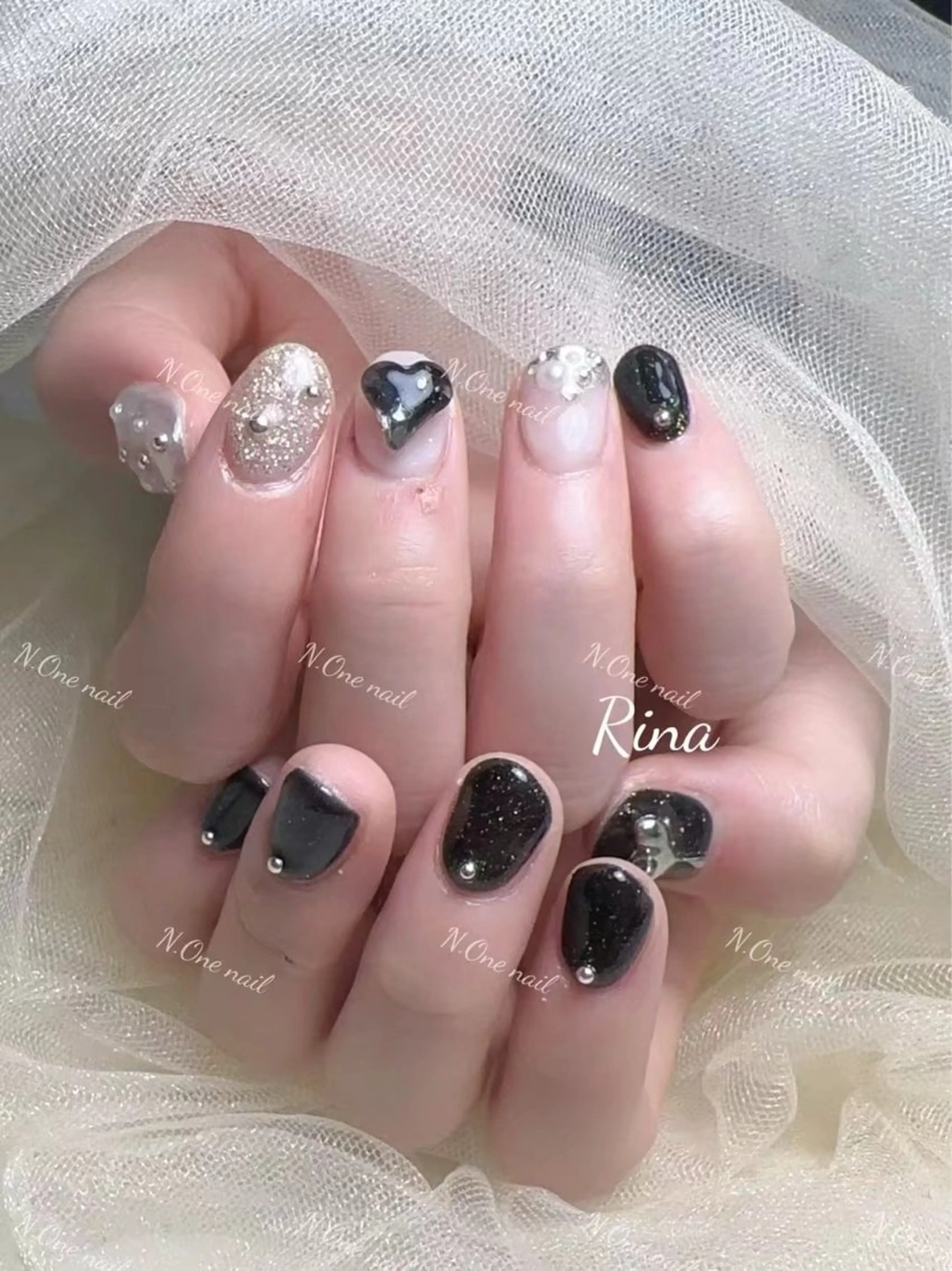 ネイル 長いだし/スカルプ/ パラシェルN.oneのネイルデザイン